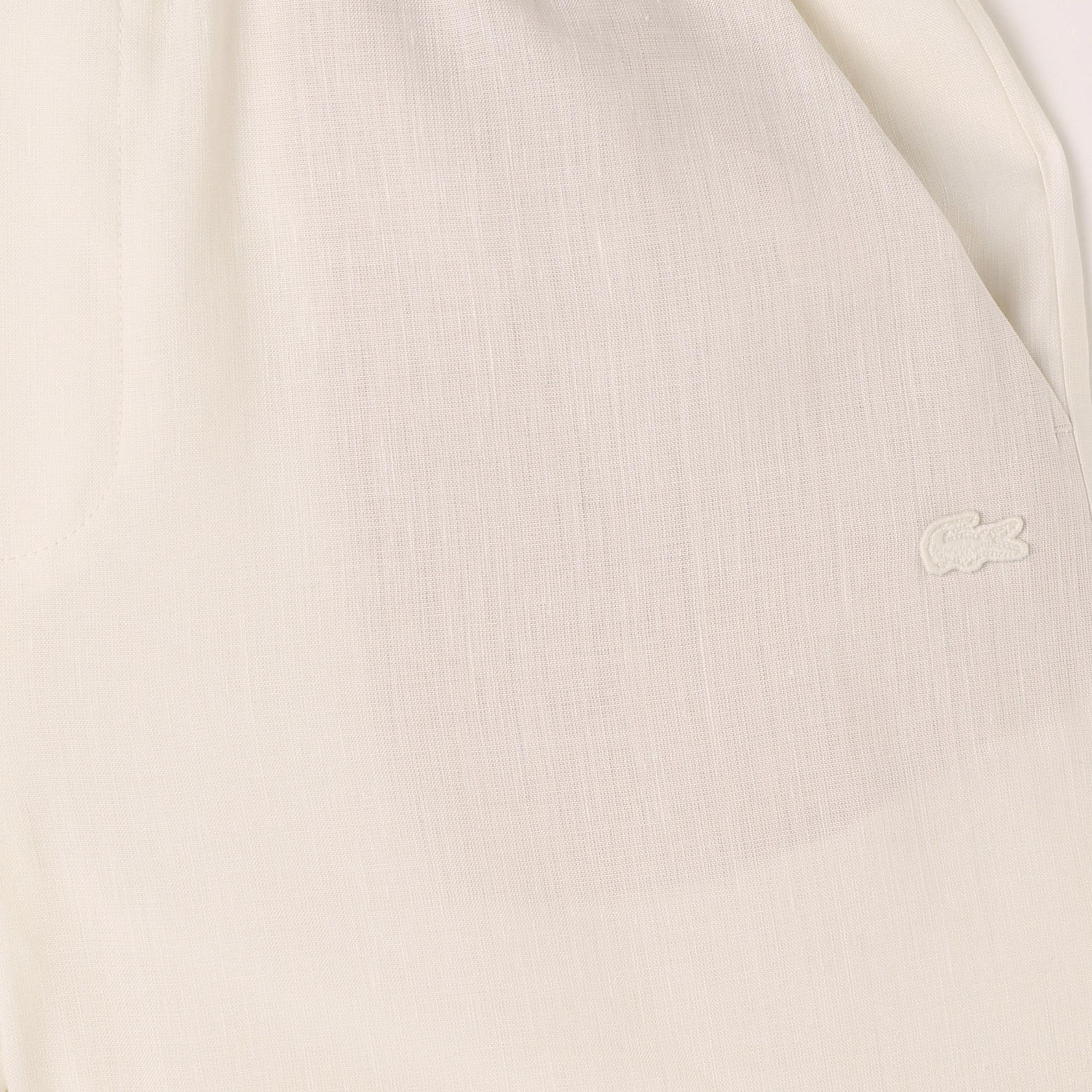 Lacoste Kadın Relaxed Fit Krem Şort