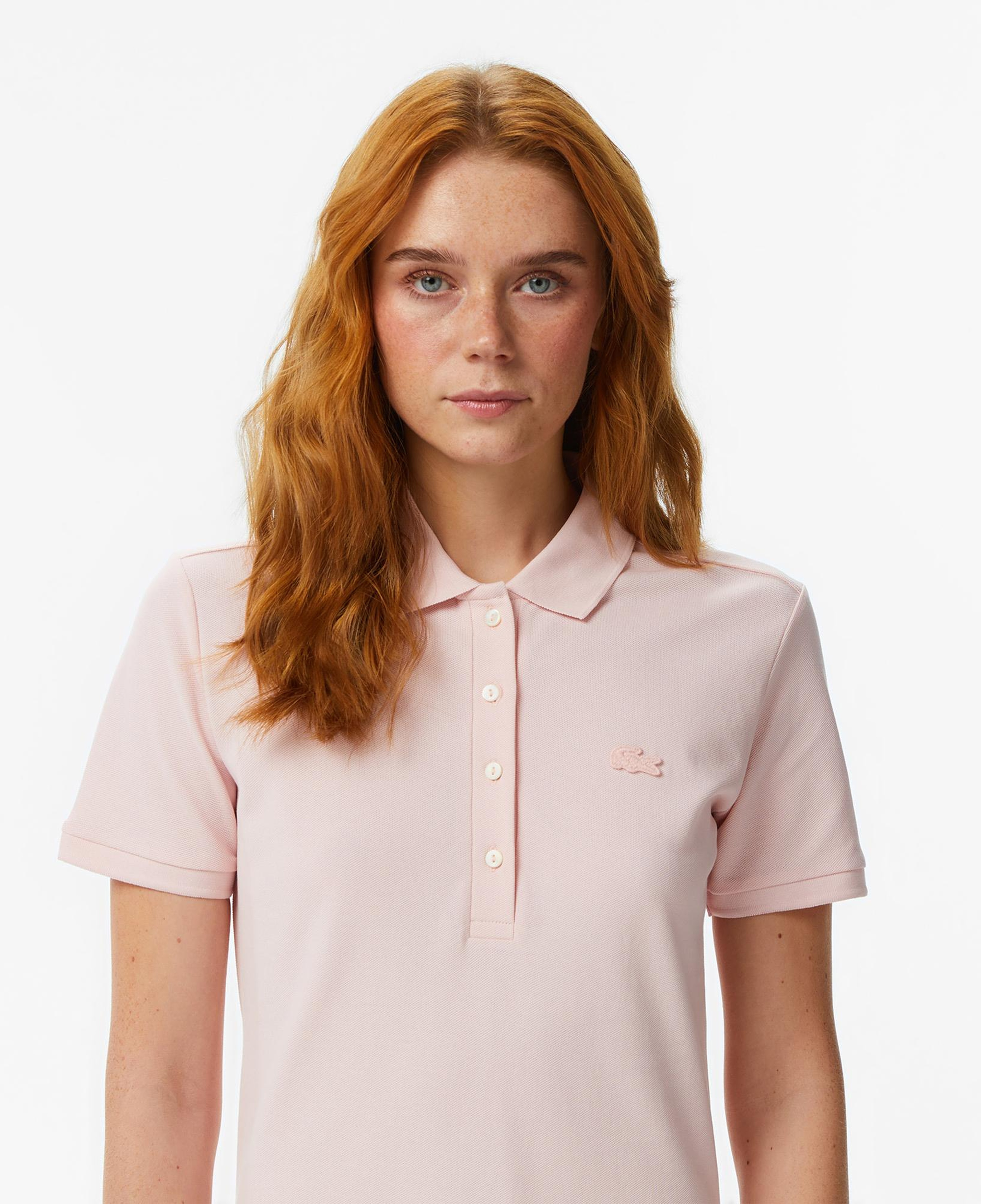 Lacoste Kadın Slim Fit Kısa Kollu Polo Yaka Pembe Elbise