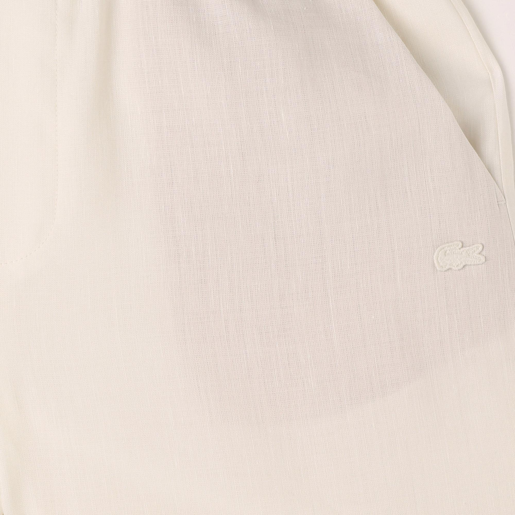 Lacoste Kadın Relaxed Fit Krem Şort