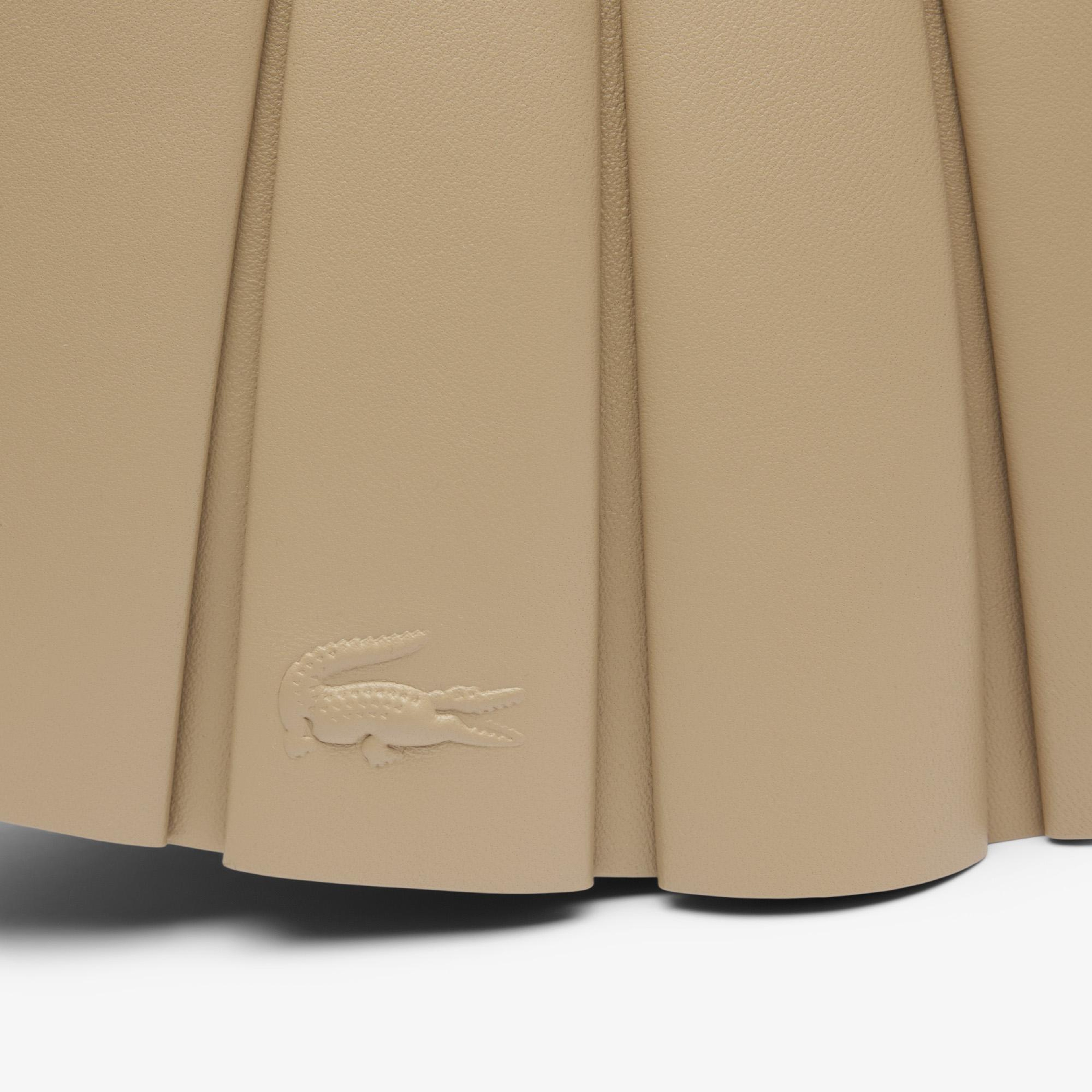 Lacoste Small Lenglen Kadın Deri Bej Omuz Çantası