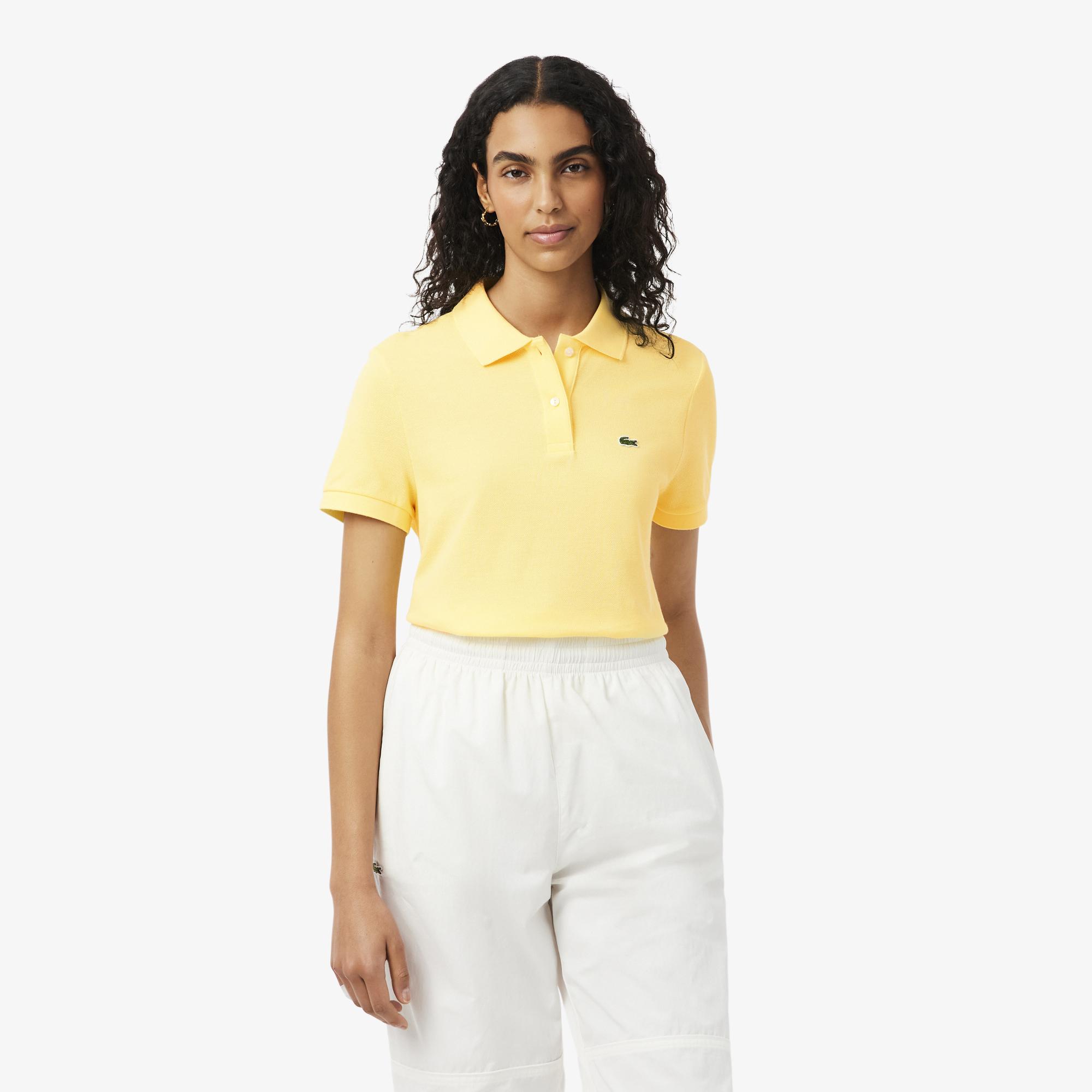 Lacoste Kadın Regular Fit Sarı Polo