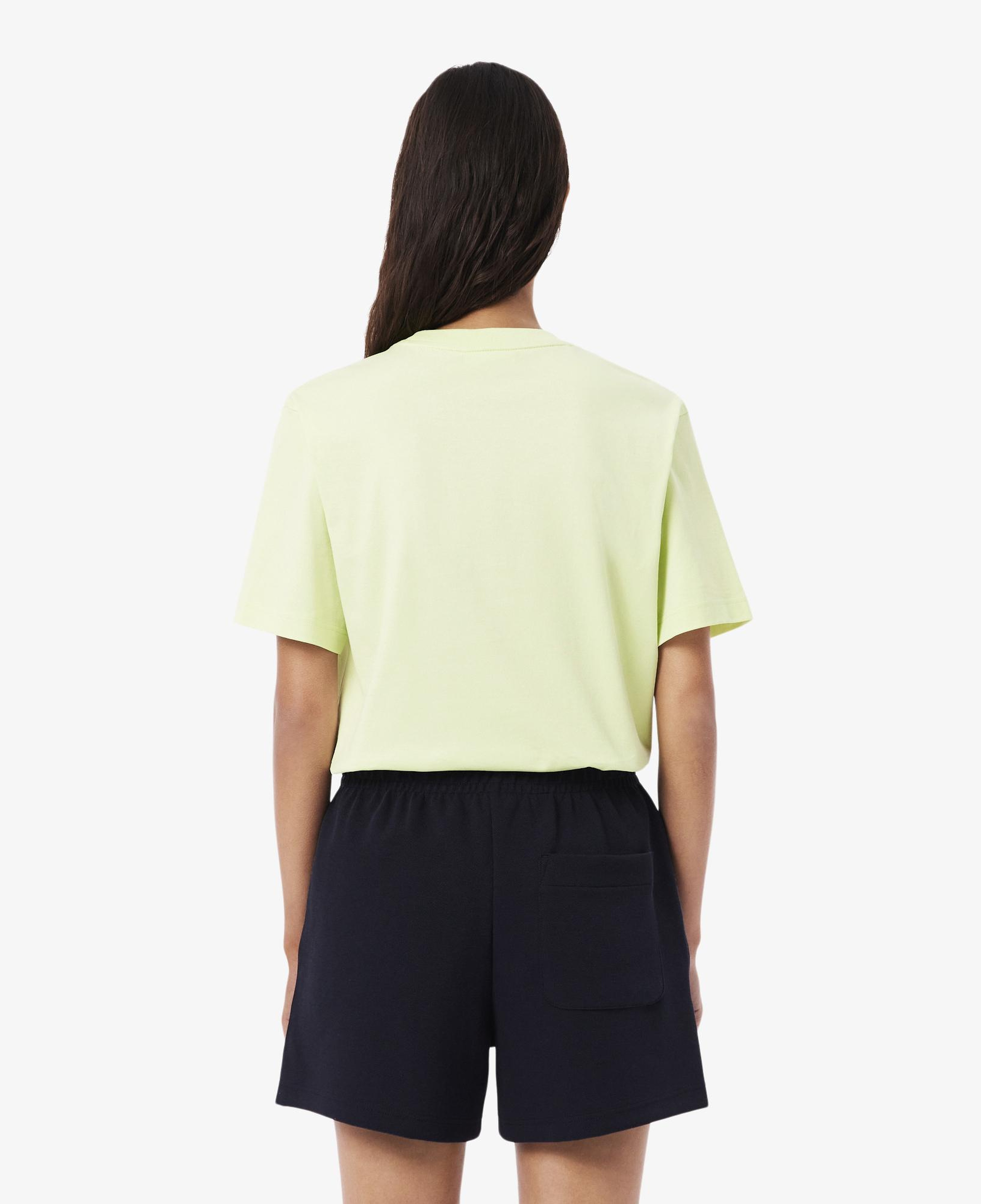 Lacoste Kadın Relaxed Fit Bisiklet Yaka Sarı T-Shirt