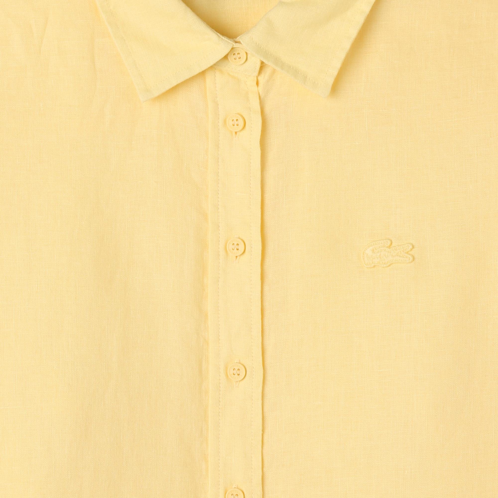 Lacoste Kadın Relaxed Fit Sarı Gömlek