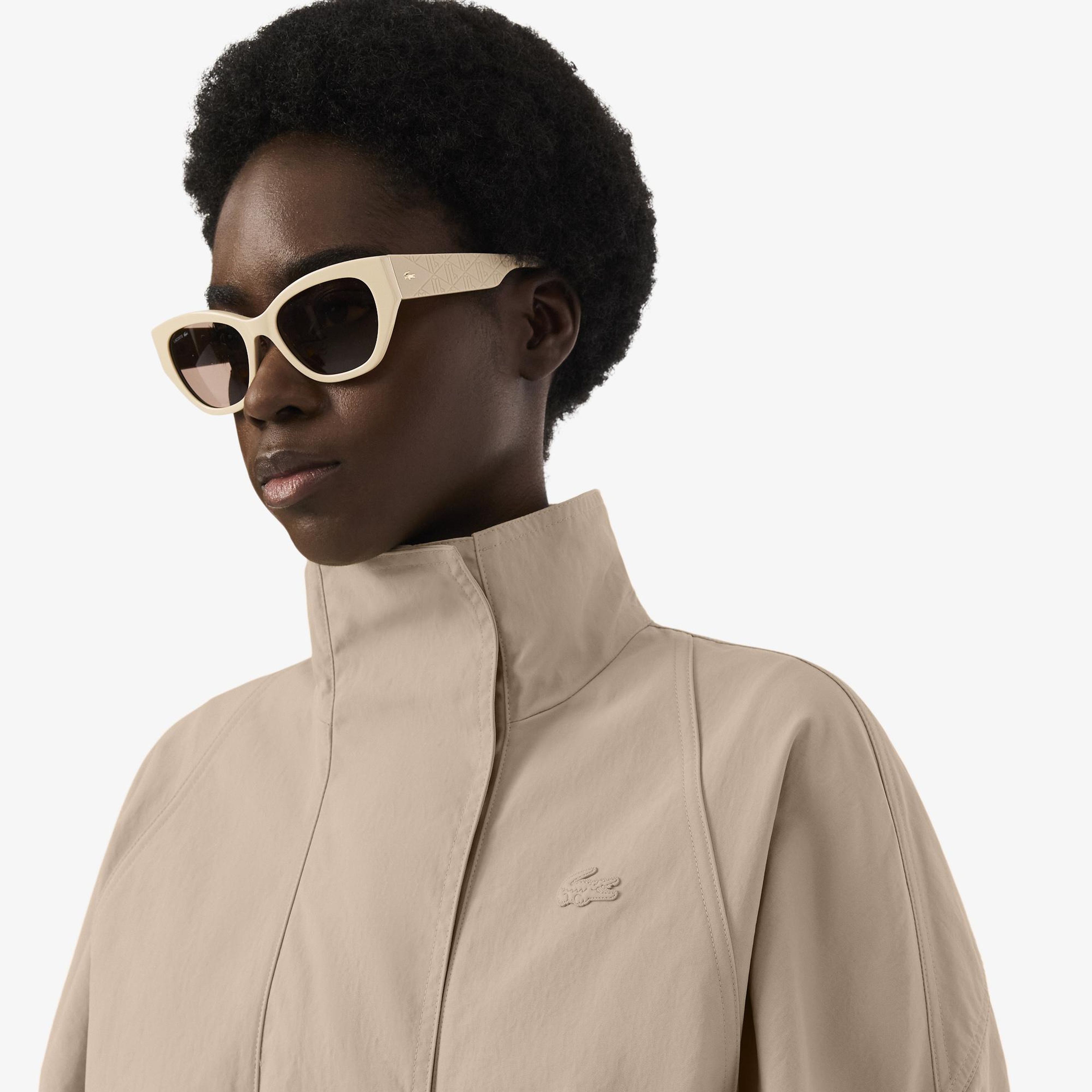 Lacoste Kadın Oversize Fit Bej Ceket
