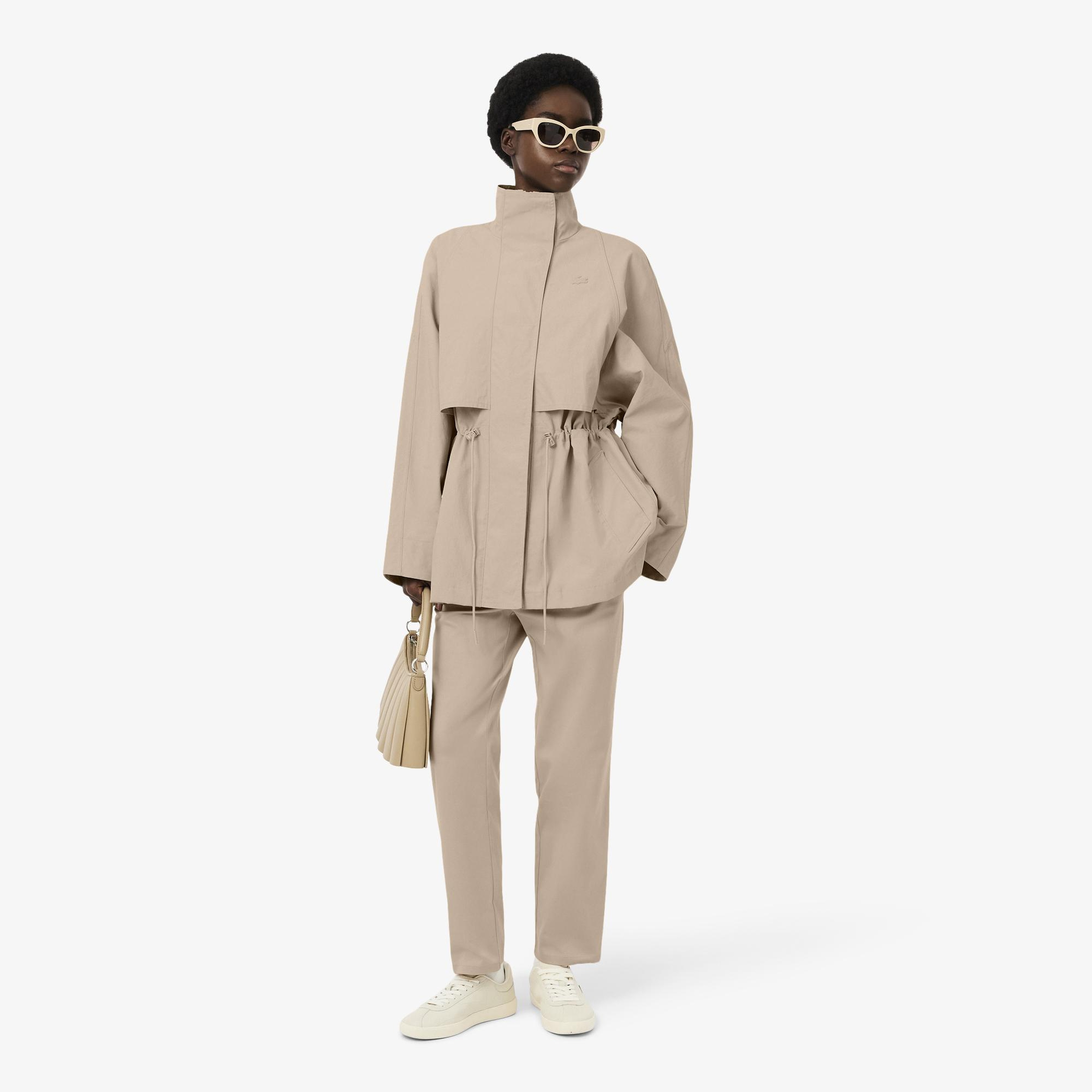 Lacoste Kadın Oversize Fit Bej Ceket