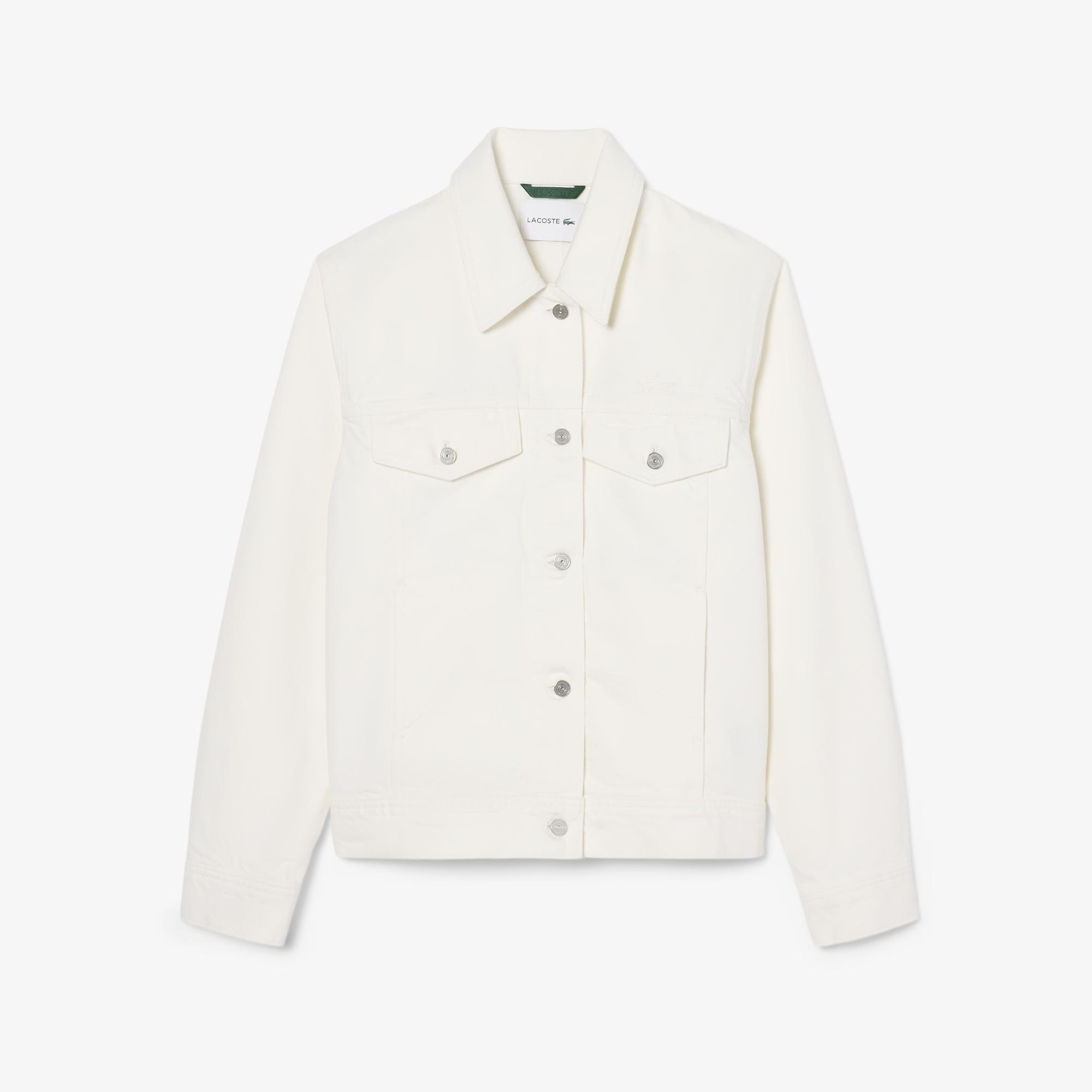 Lacoste Kadın Denim Beyaz Ceket