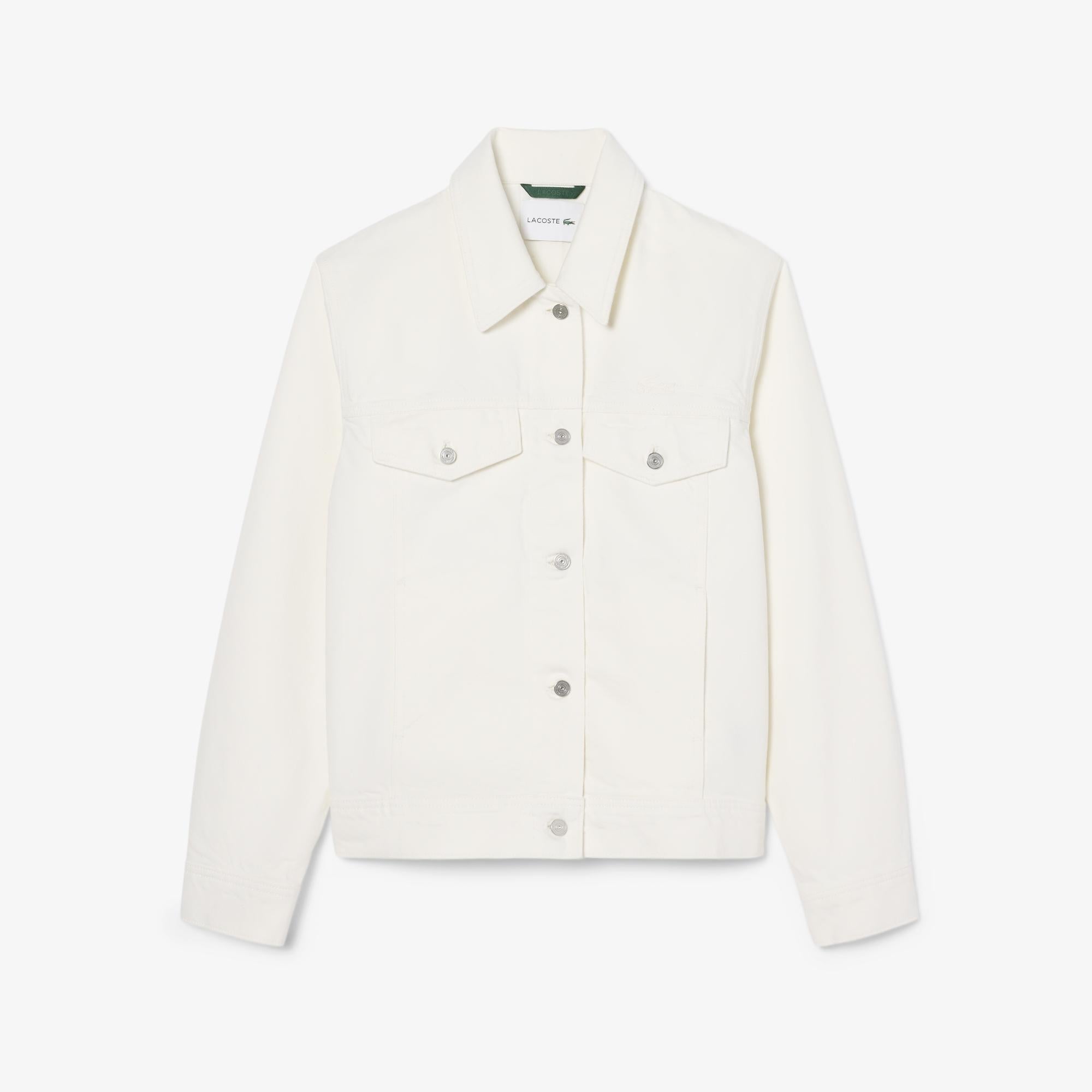 Lacoste Kadın Denim Beyaz Ceket