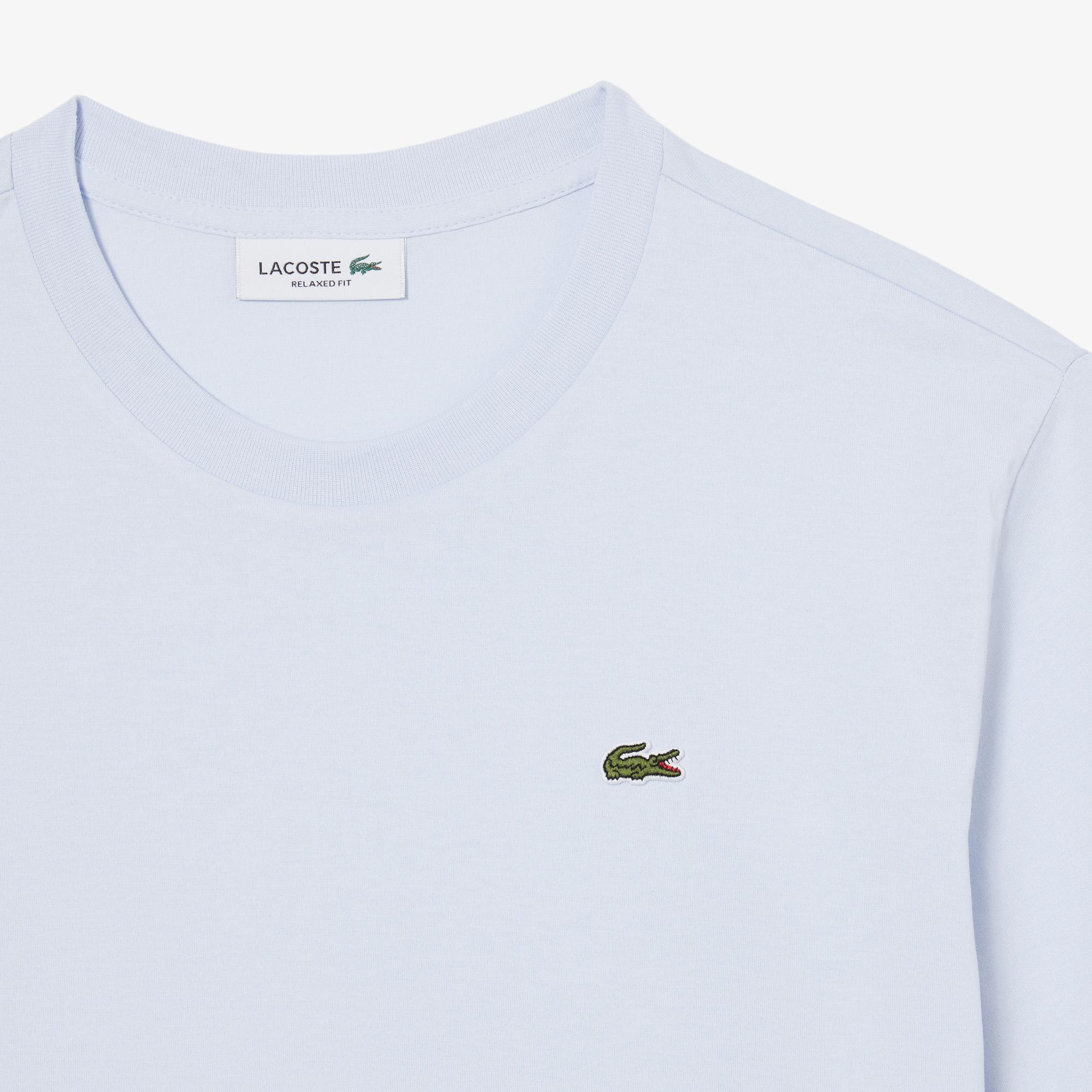 Lacoste Kadın Relaxed Fit Bisiklet Yaka Mavi T-Shirt