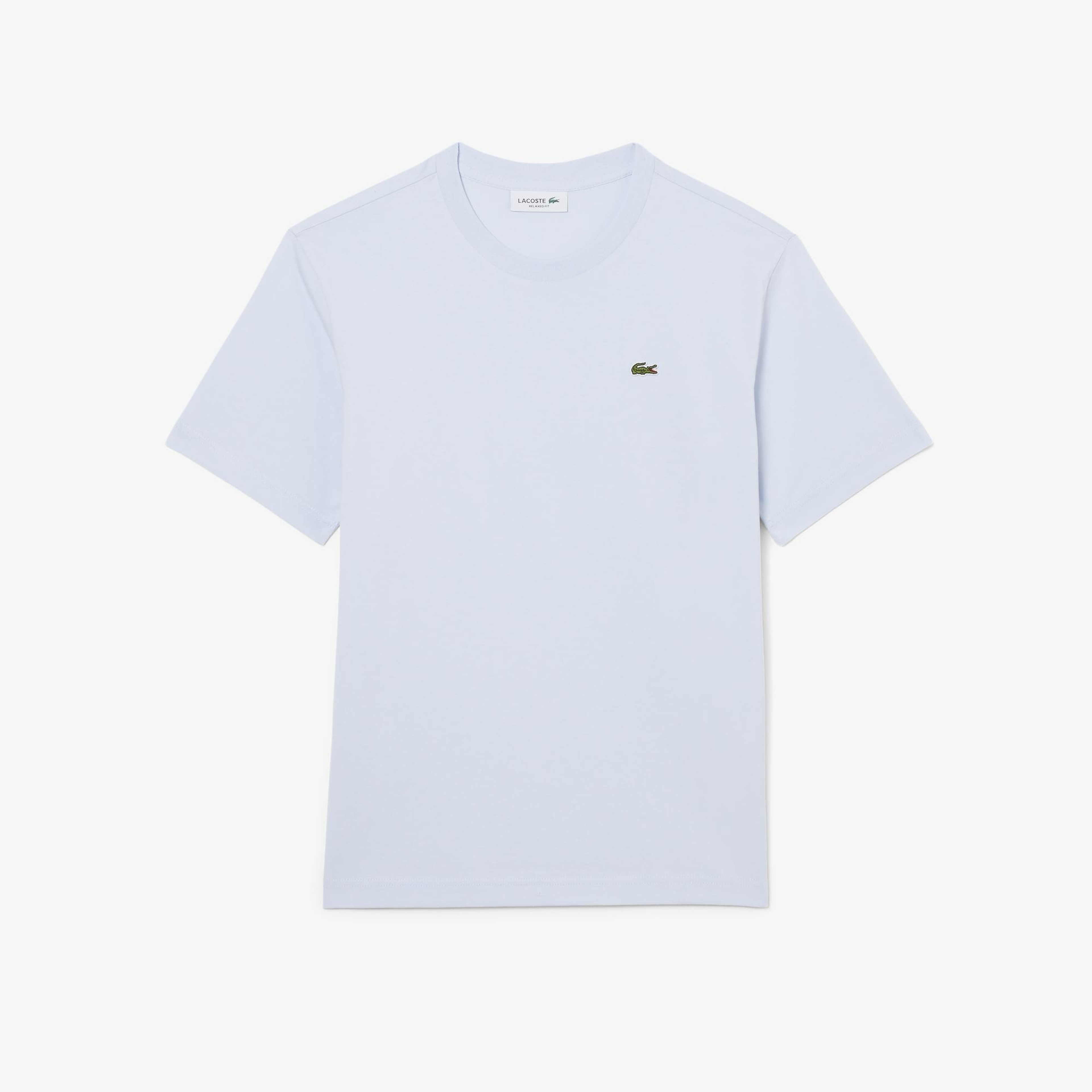 Lacoste Kadın Relaxed Fit Bisiklet Yaka Mavi T-Shirt