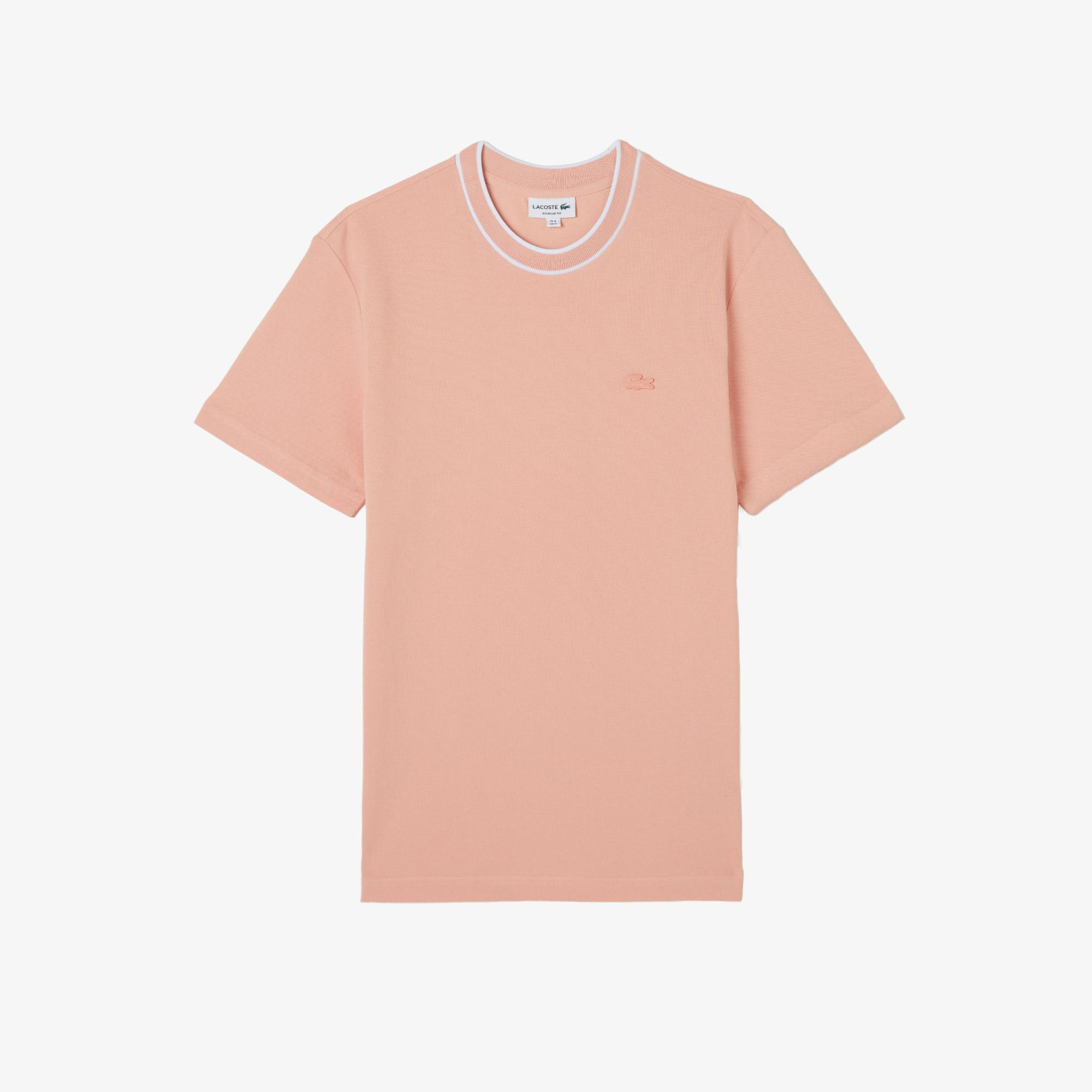 Lacoste Erkek Regular Fit Bisiklet Yaka Pembe T-Shirt