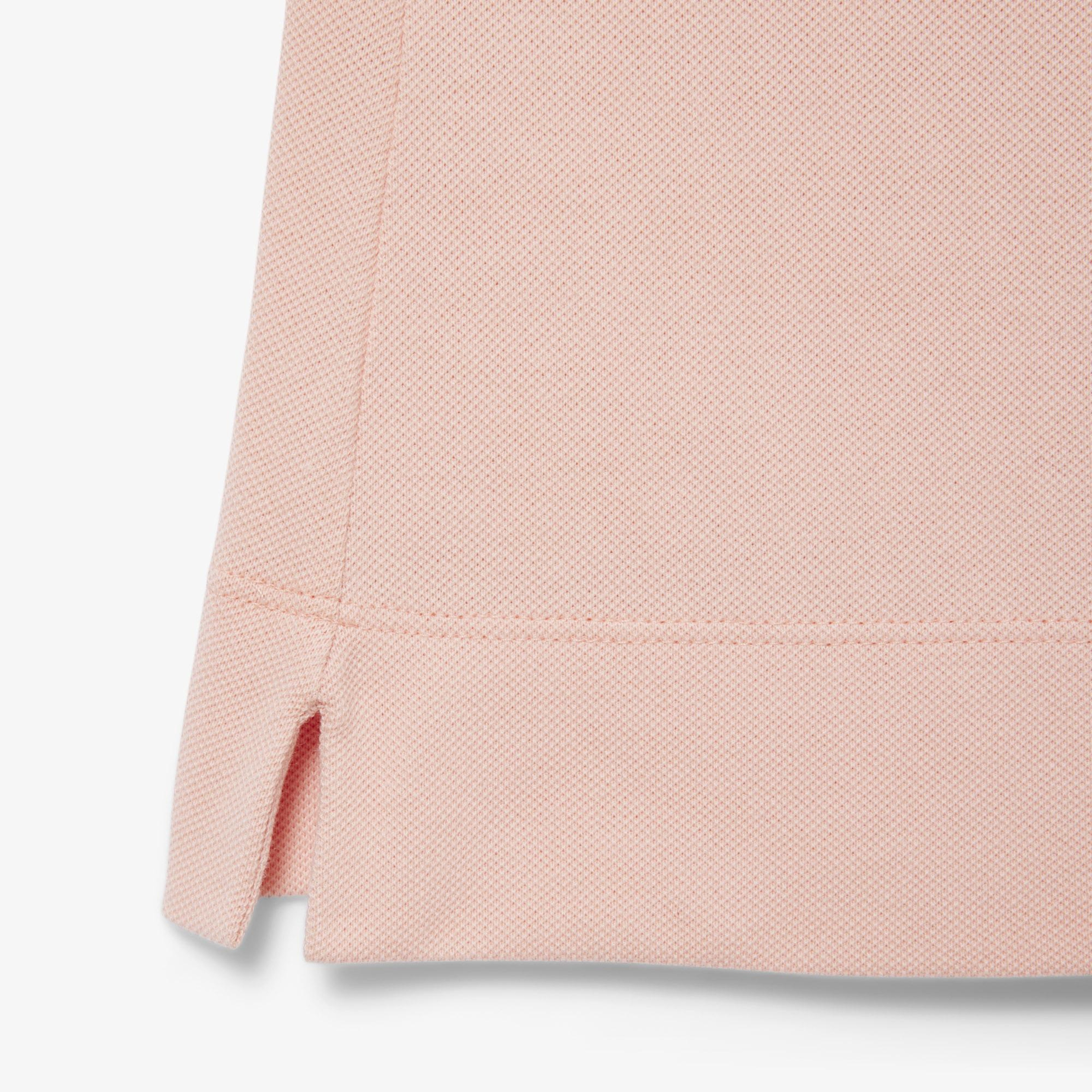Lacoste Kadın Slim Fit Kolsuz Polo Yaka Pembe Elbise