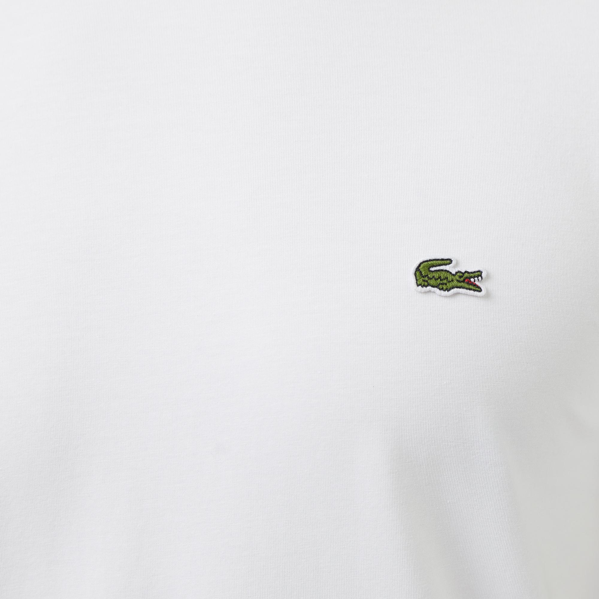Lacoste Erkek Slim Fit Bisiklet Yaka Beyaz T-Shirt