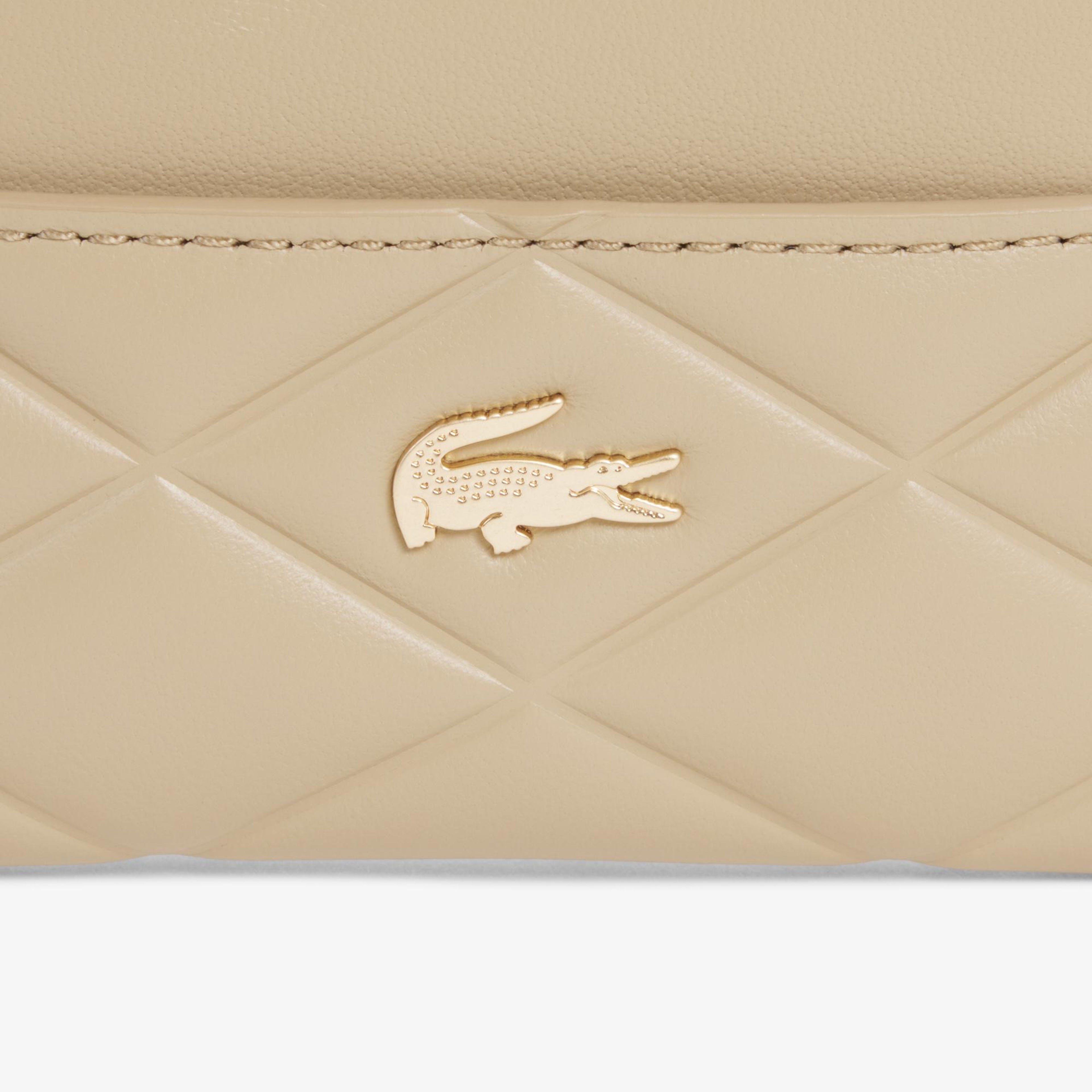 Lacoste Crocodelle Kadın Deri Bej Kartlık