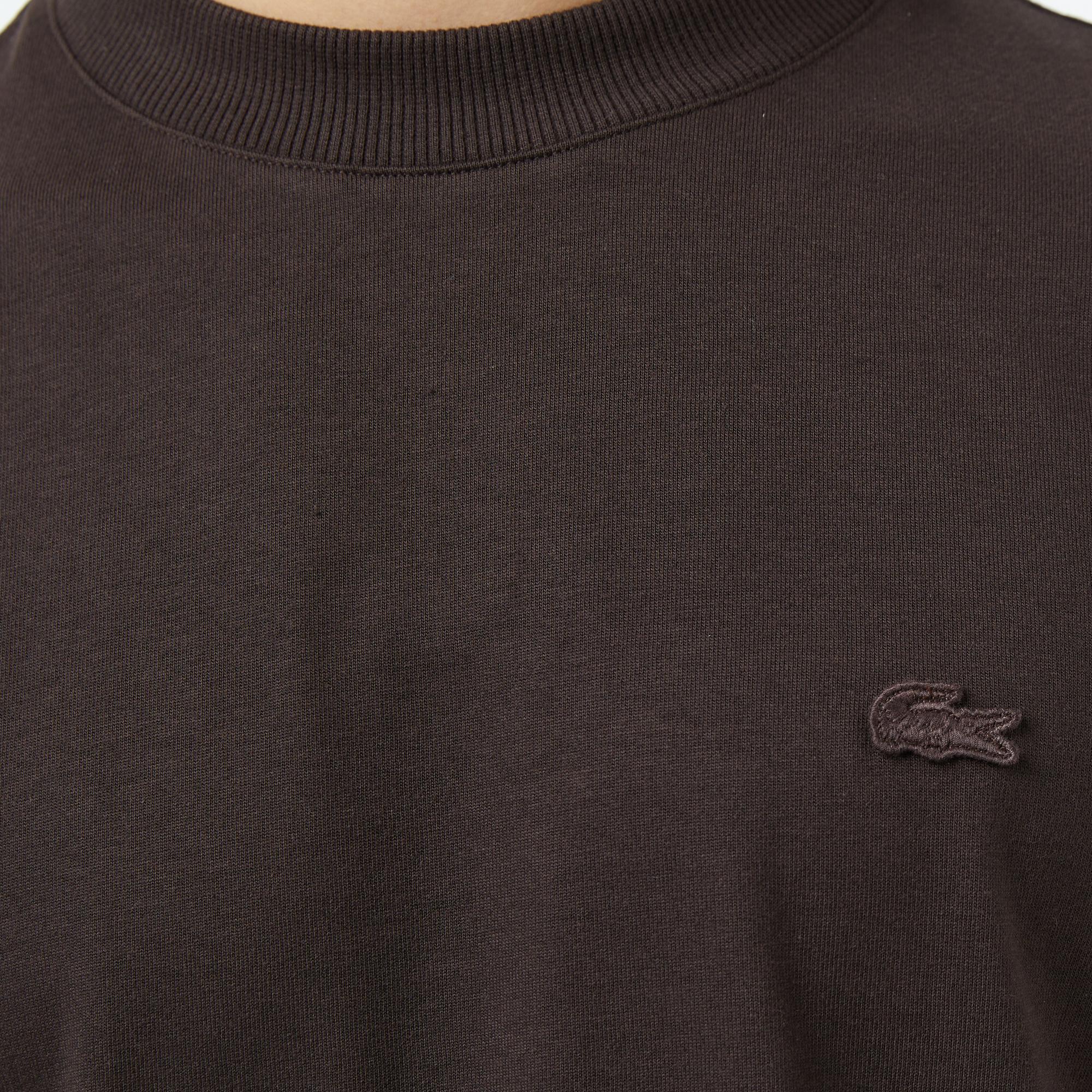 Lacoste Erkek Relaxed Fit Bisiklet Yaka Kahverengi T-Shirt