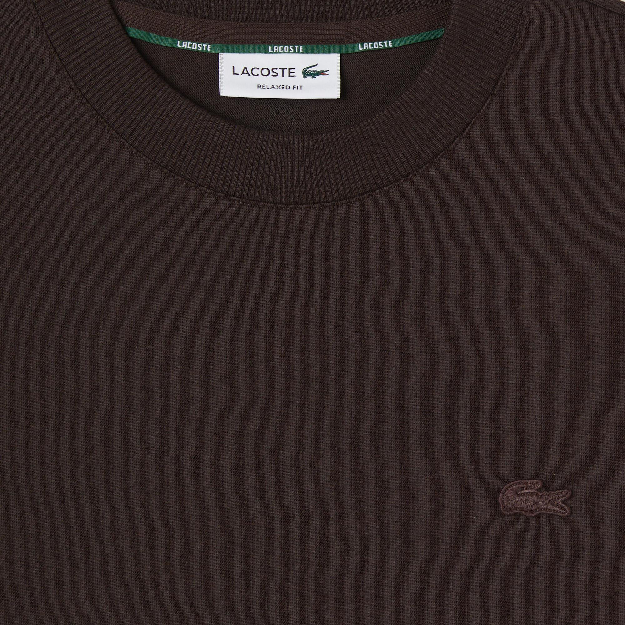 Lacoste Erkek Relaxed Fit Bisiklet Yaka Kahverengi T-Shirt