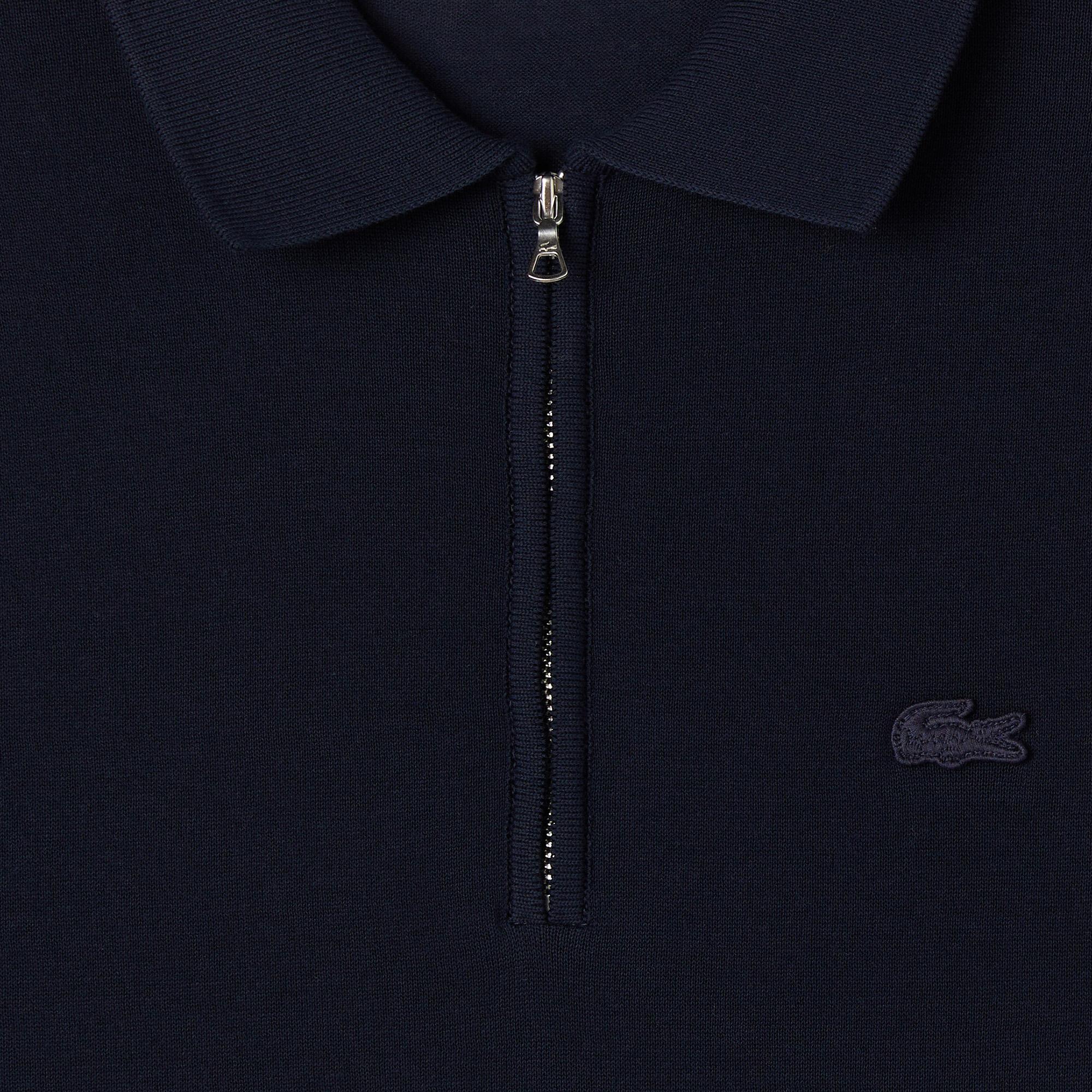Lacoste Erkek Classic Fit Kısa Kollu Polo Yaka Lacivert Triko