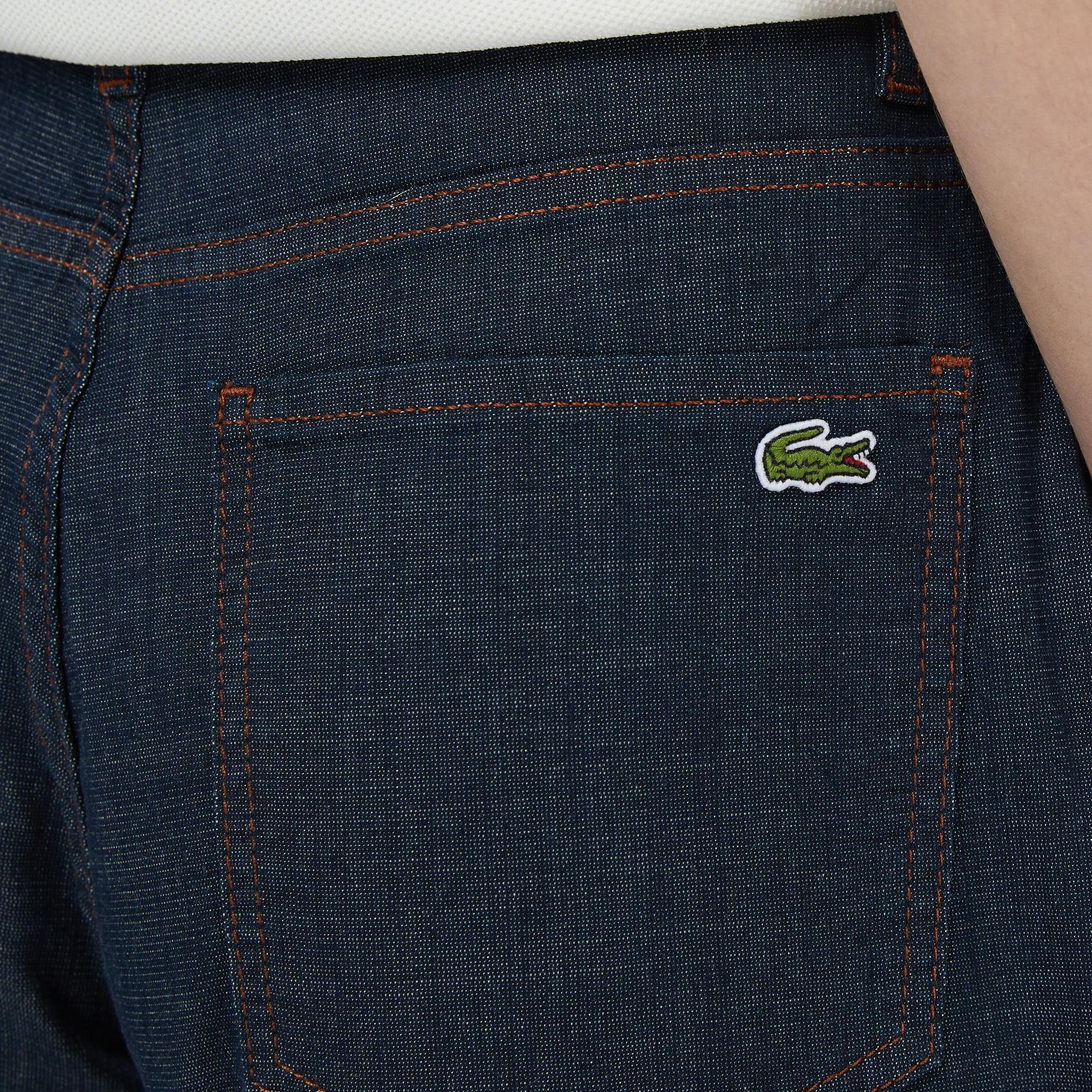 Lacoste Kadın Regular Fit Koyu Mavi Jean Pantolon