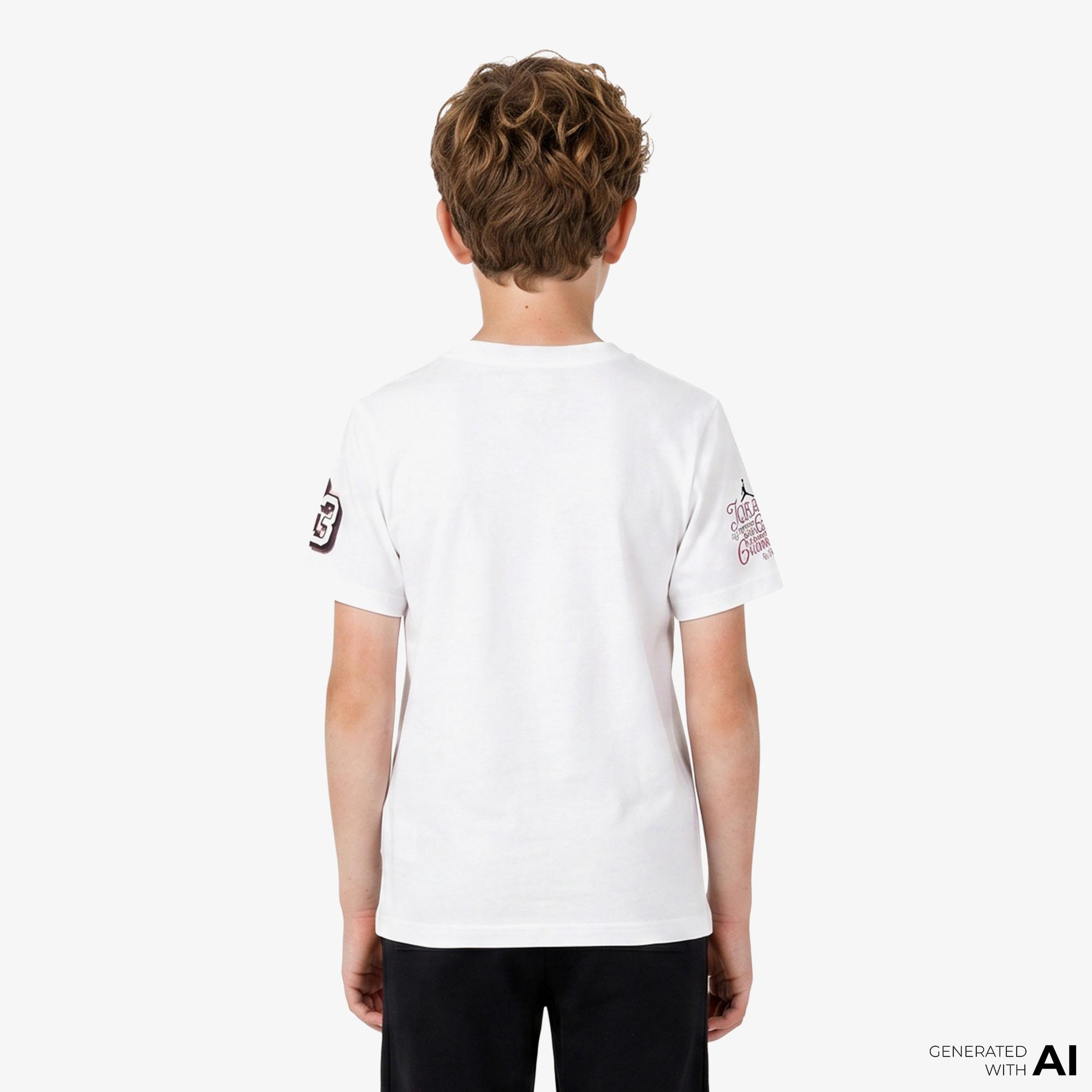 Jordan Sports Club Erkek Çocuk Beyaz T-Shirt