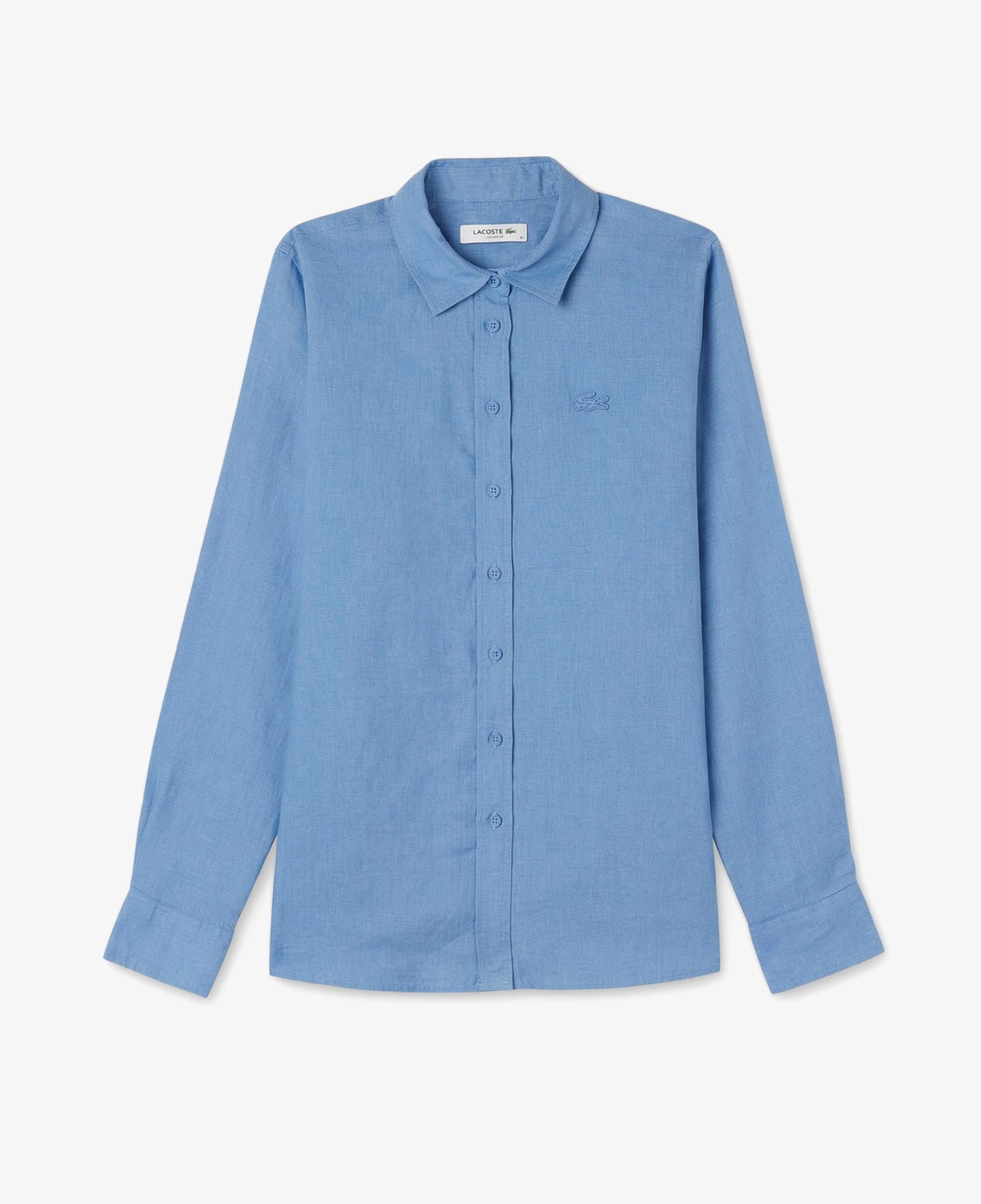 Lacoste Kadın Relaxed Fit Mavi Gömlek