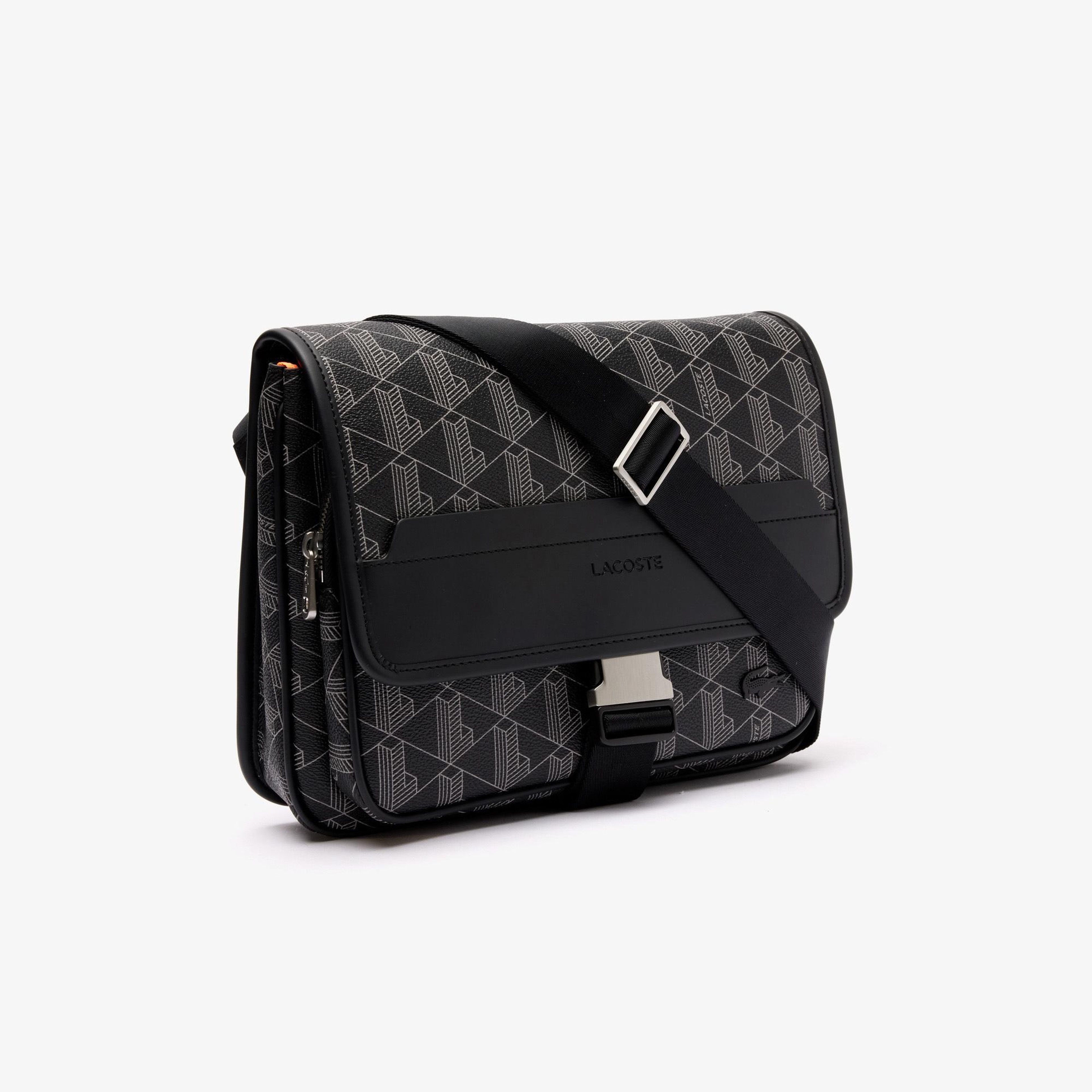 The Blend Erkek Monogram Siyah Postacı Çantası