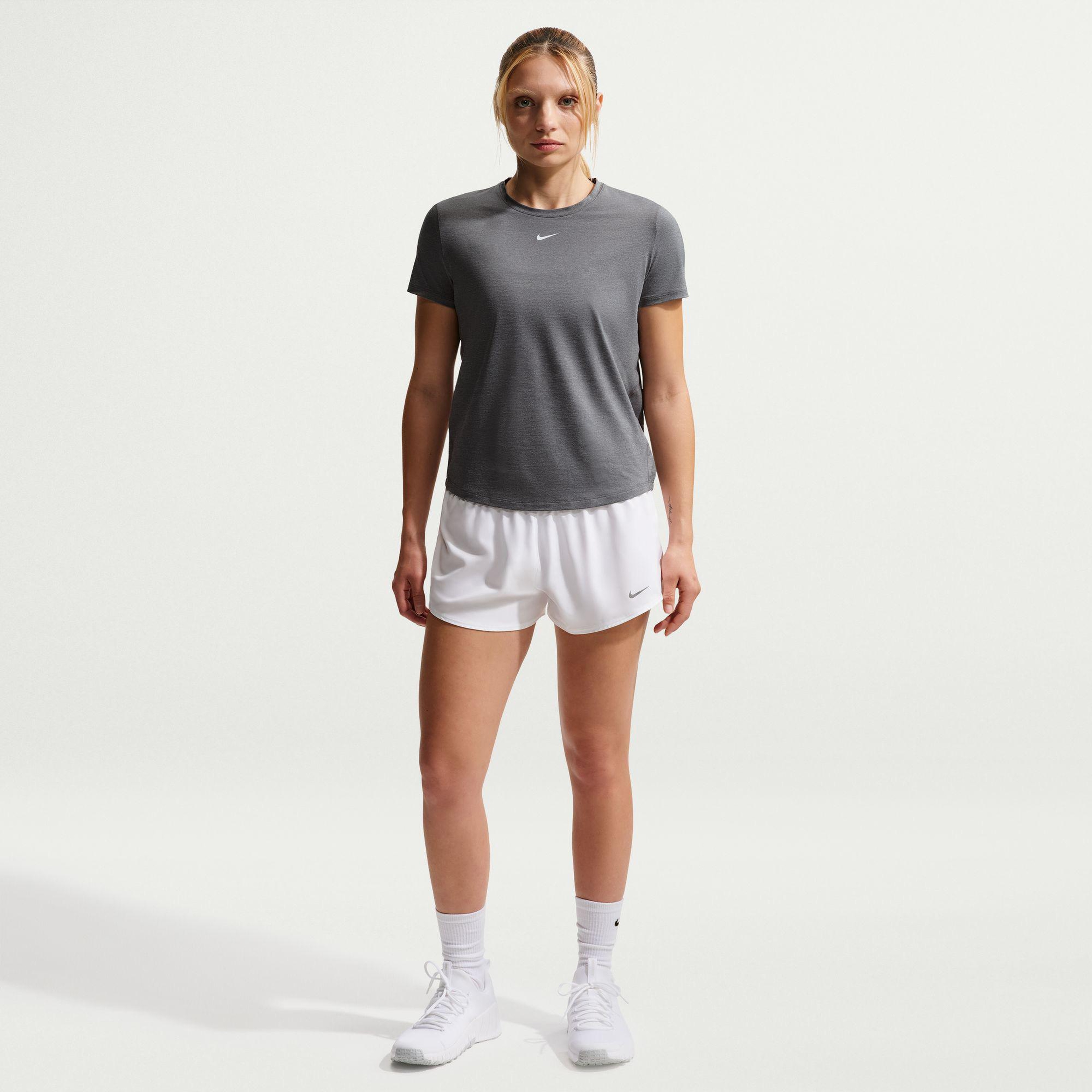 Nike One Classic Dri-Fit Kadın Gri T-Shirt