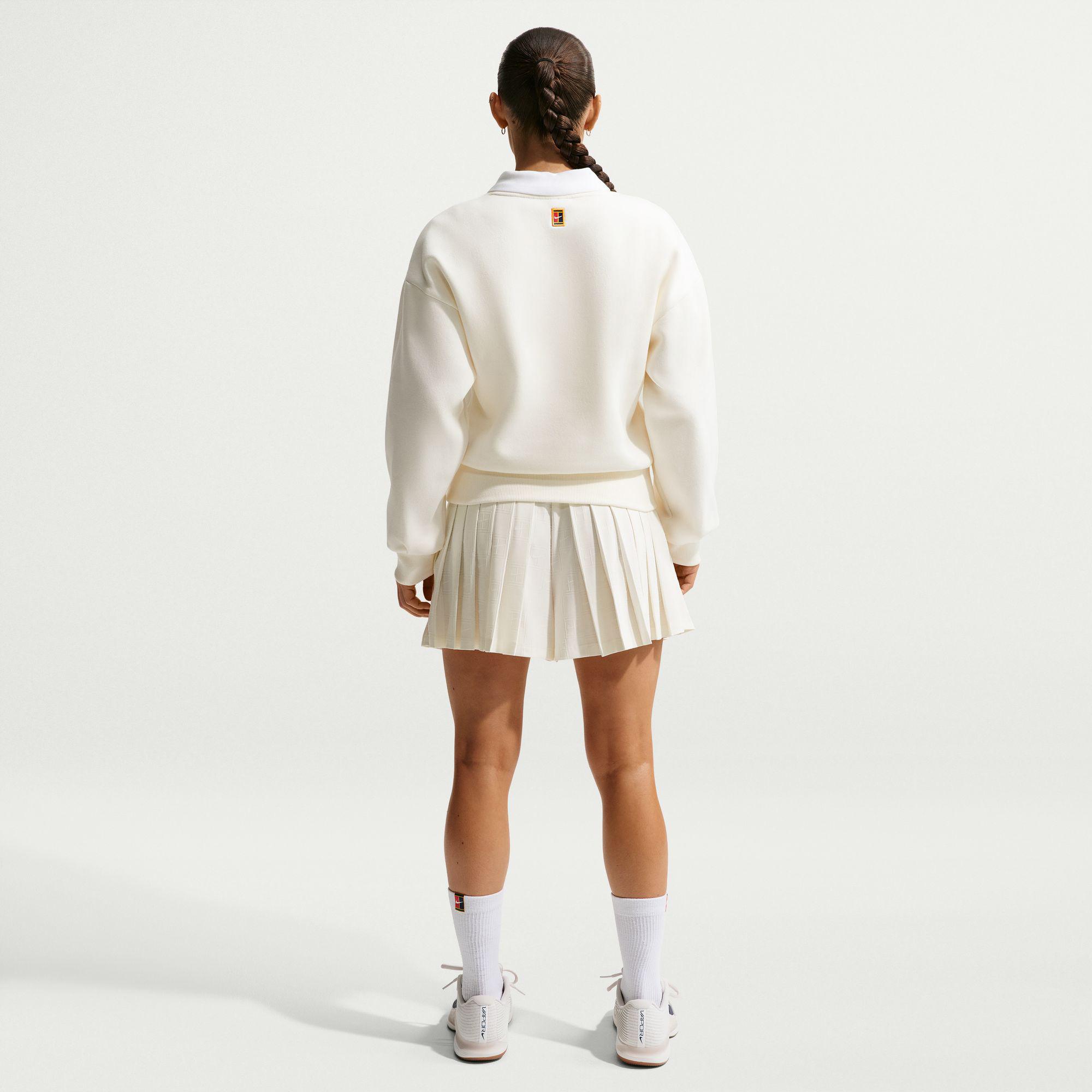 Nike Court Collection Fleece Kadın Krem Rengi Sweatshırt