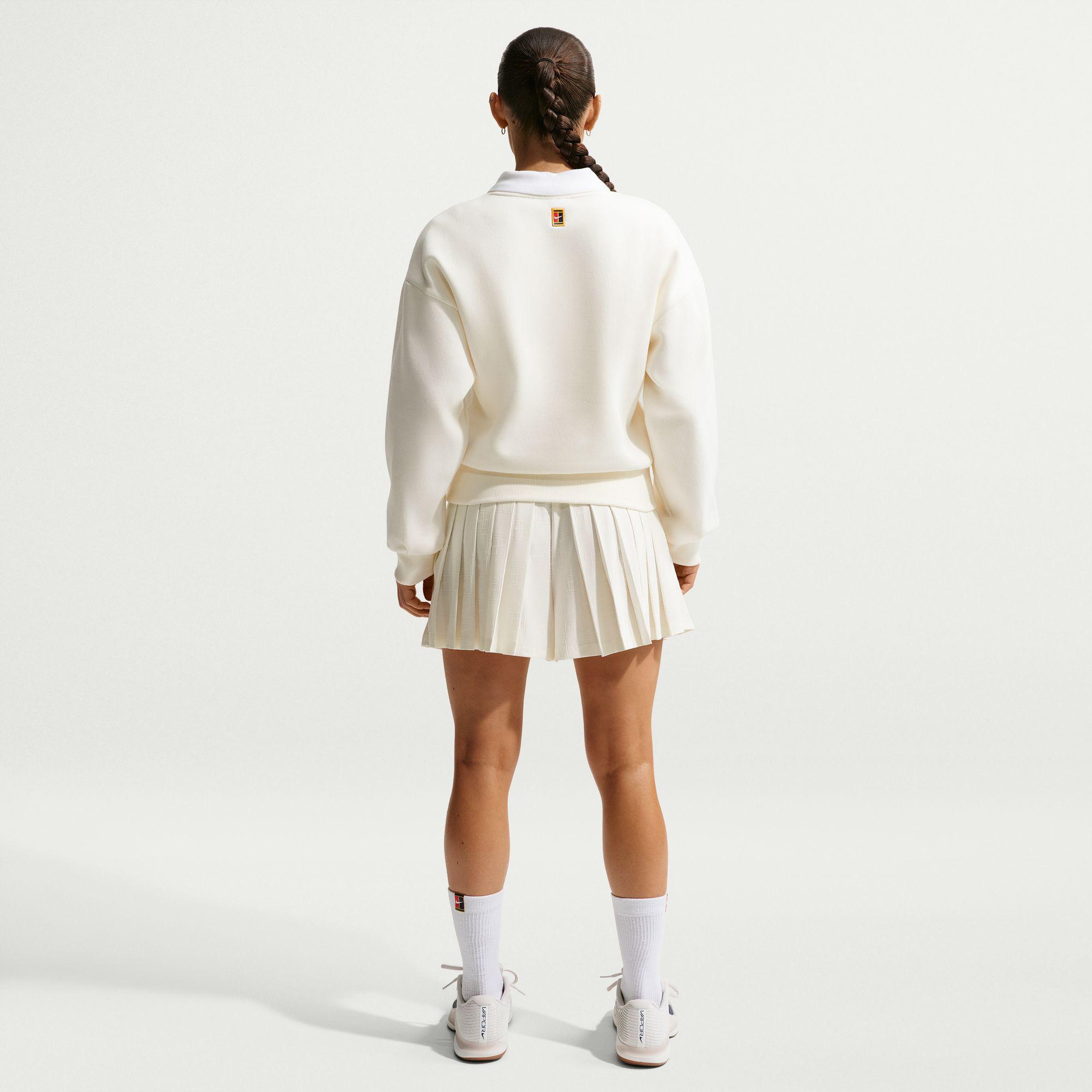 Nike Court Collection Fleece Kadın Krem Rengi Sweatshırt