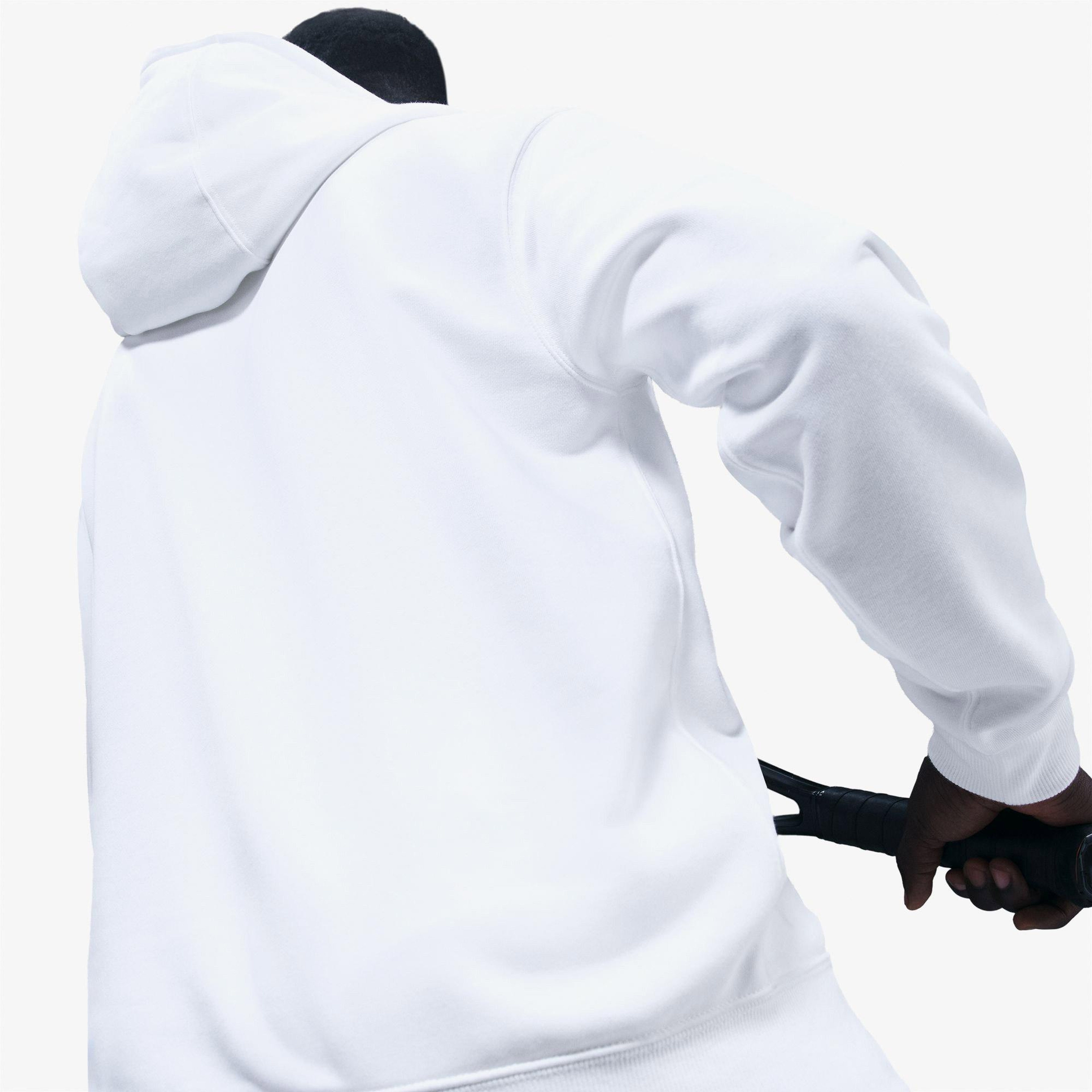 Nike Court Dri-Fit Heritage Fleece Erkek Beyaz Sweatshırt