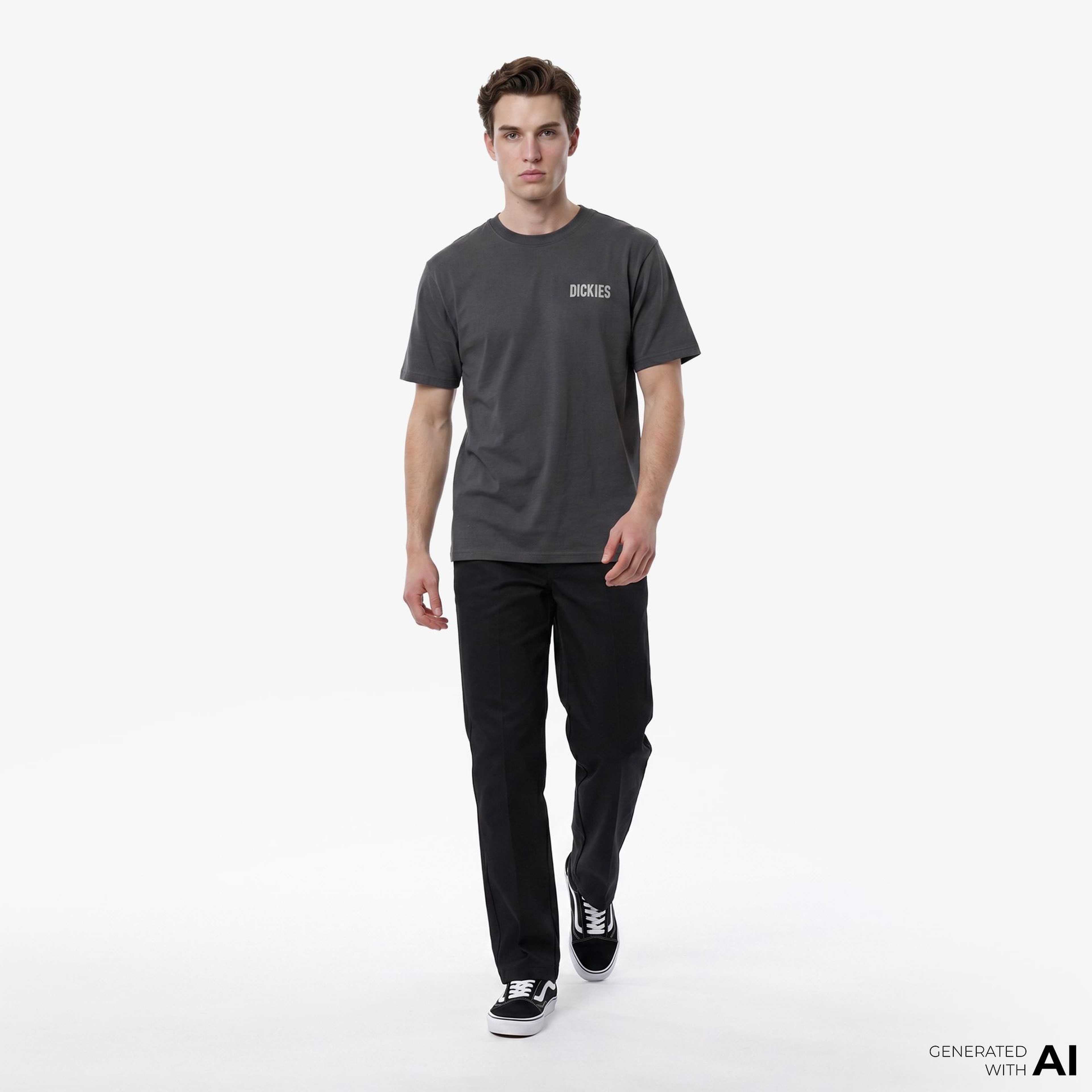 Dickies Wolfhurst Erkek Gri T-Shirt