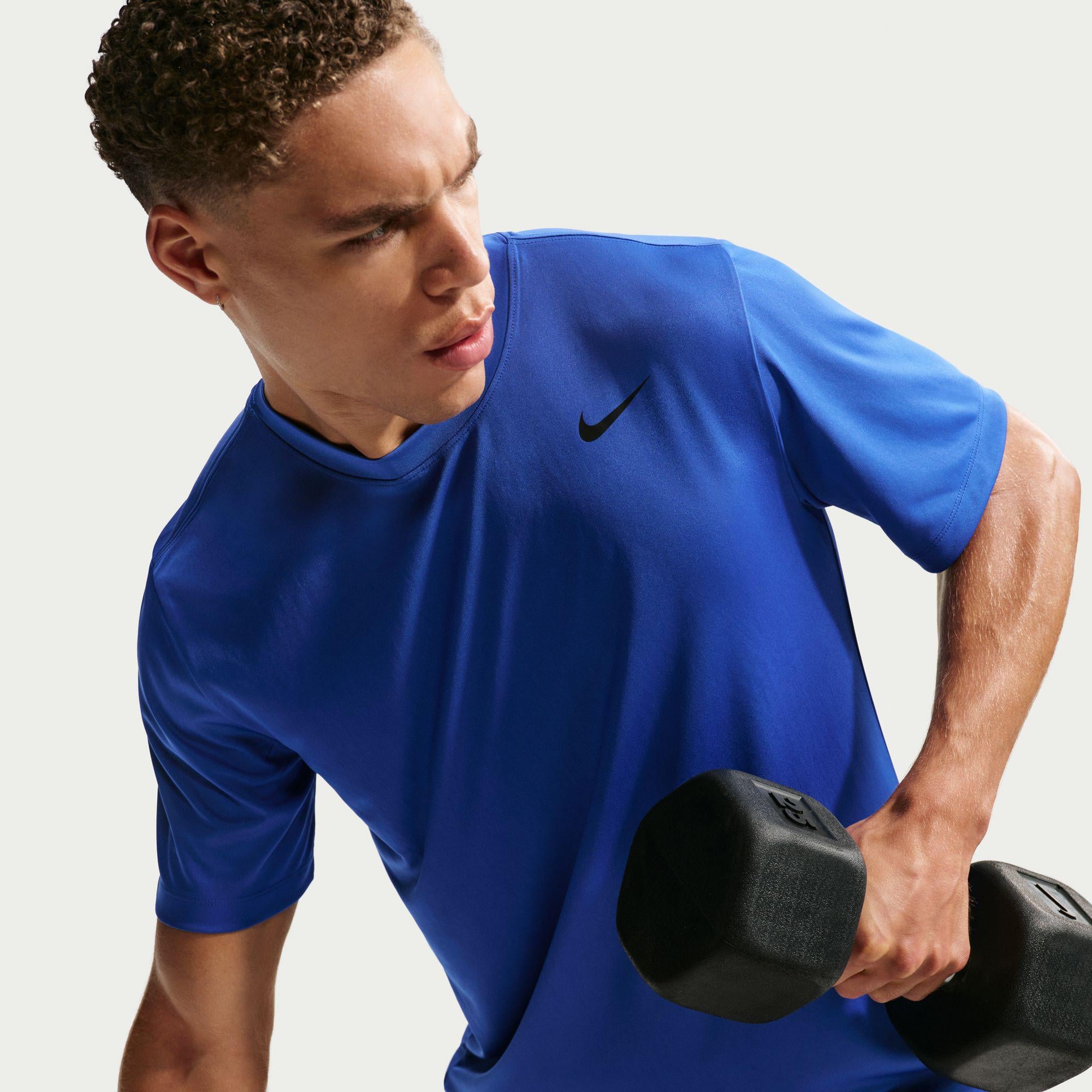 Nike Dri-Fit Standart Flex Erkek Mavi T-Shirt