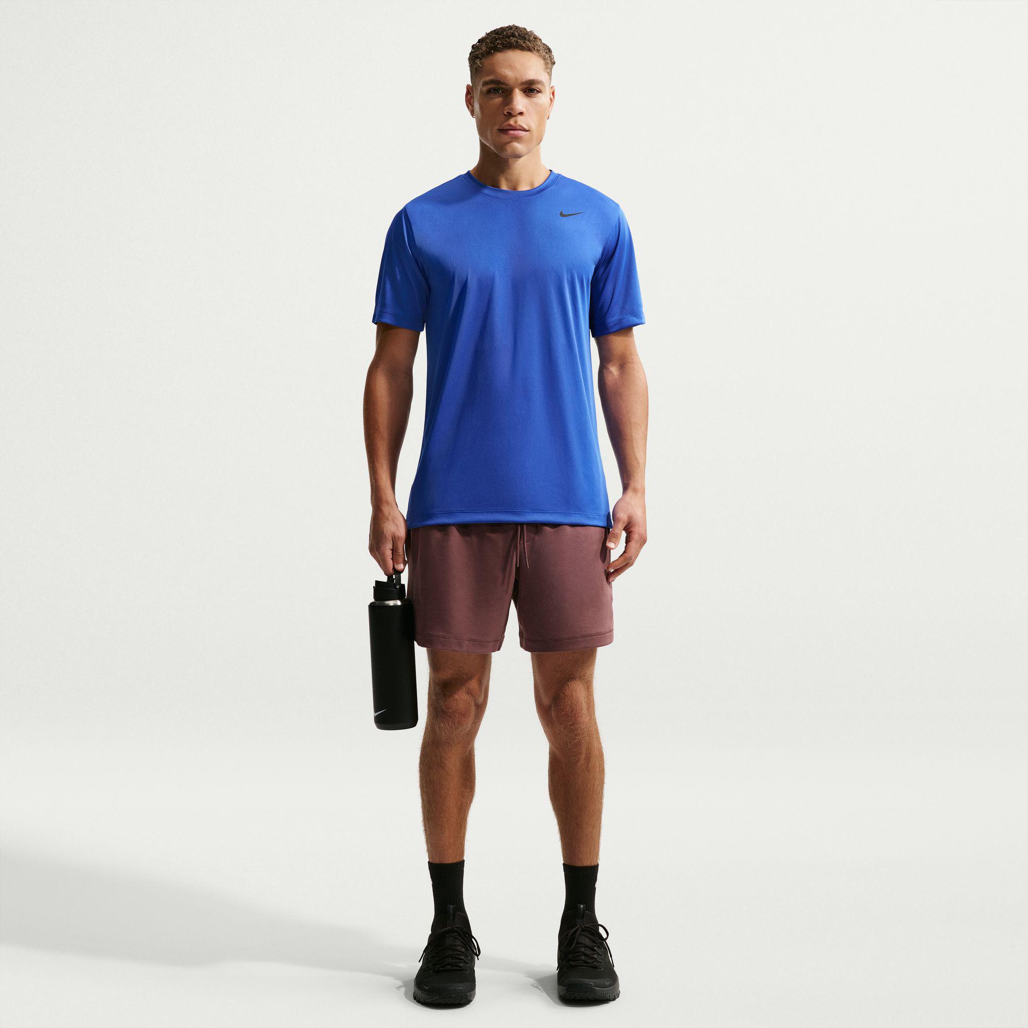 Nike Dri-Fit Standart Flex Erkek Mavi T-Shirt