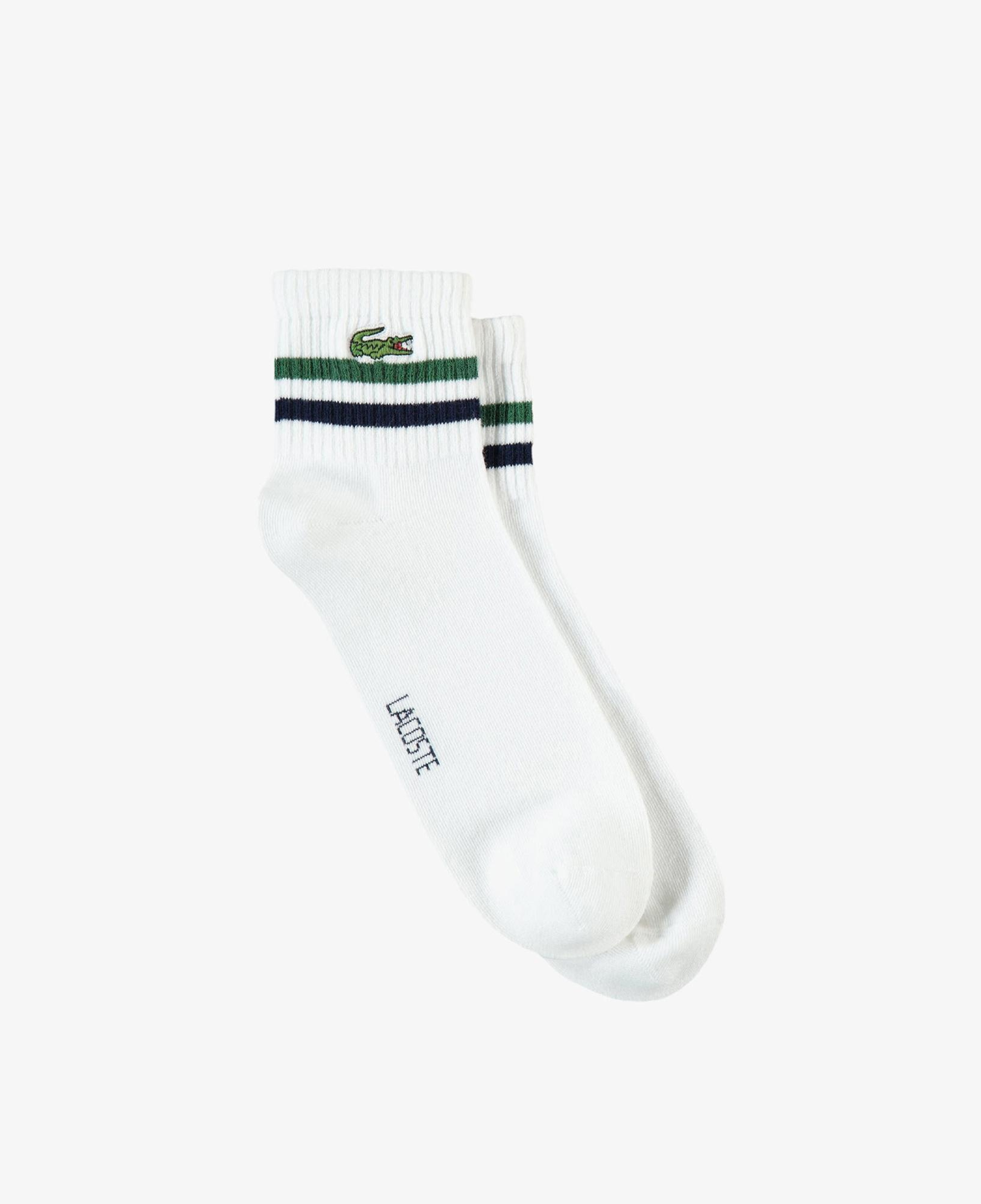 Lacoste Erkek Çizgili Beyaz Çorap