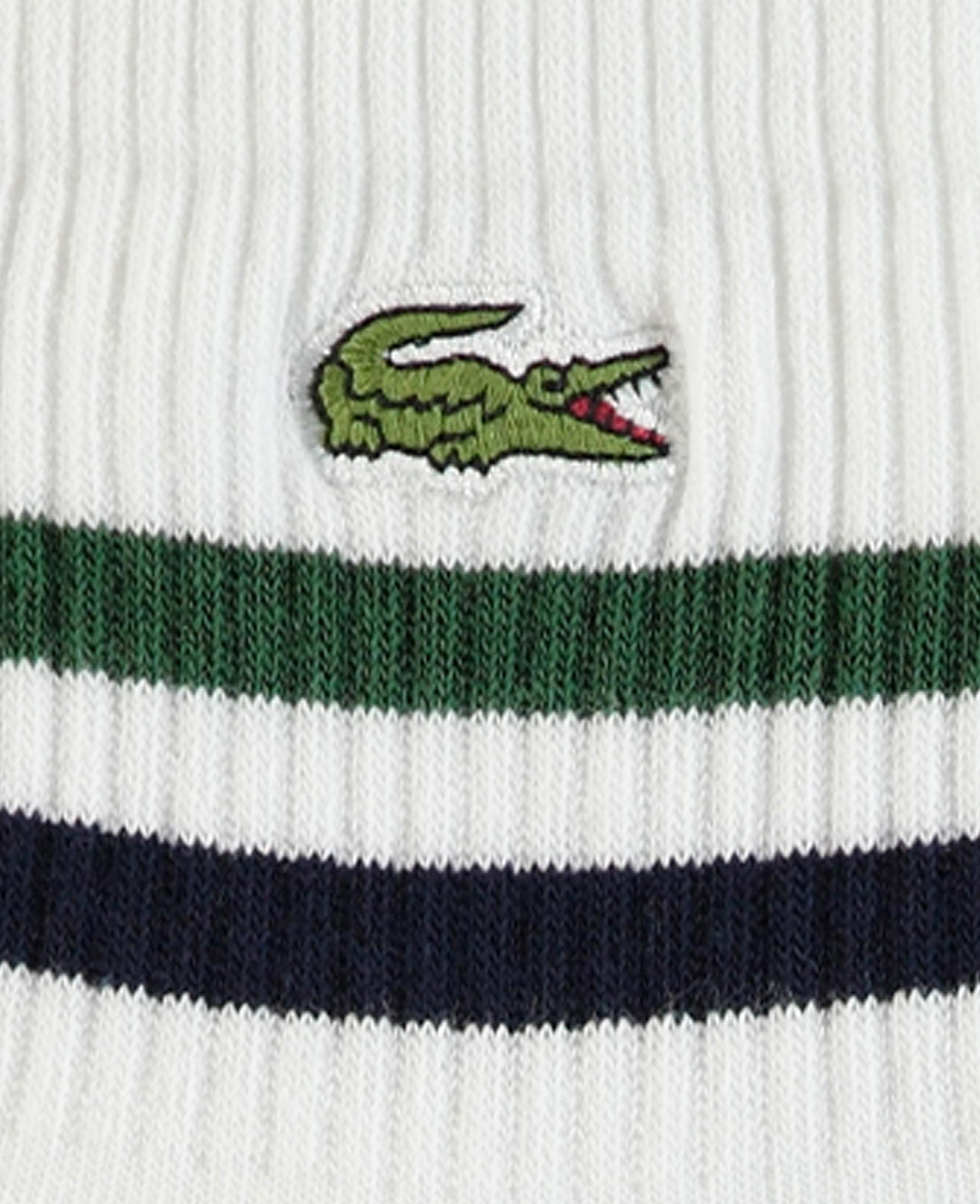 Lacoste Erkek Çizgili Beyaz Çorap