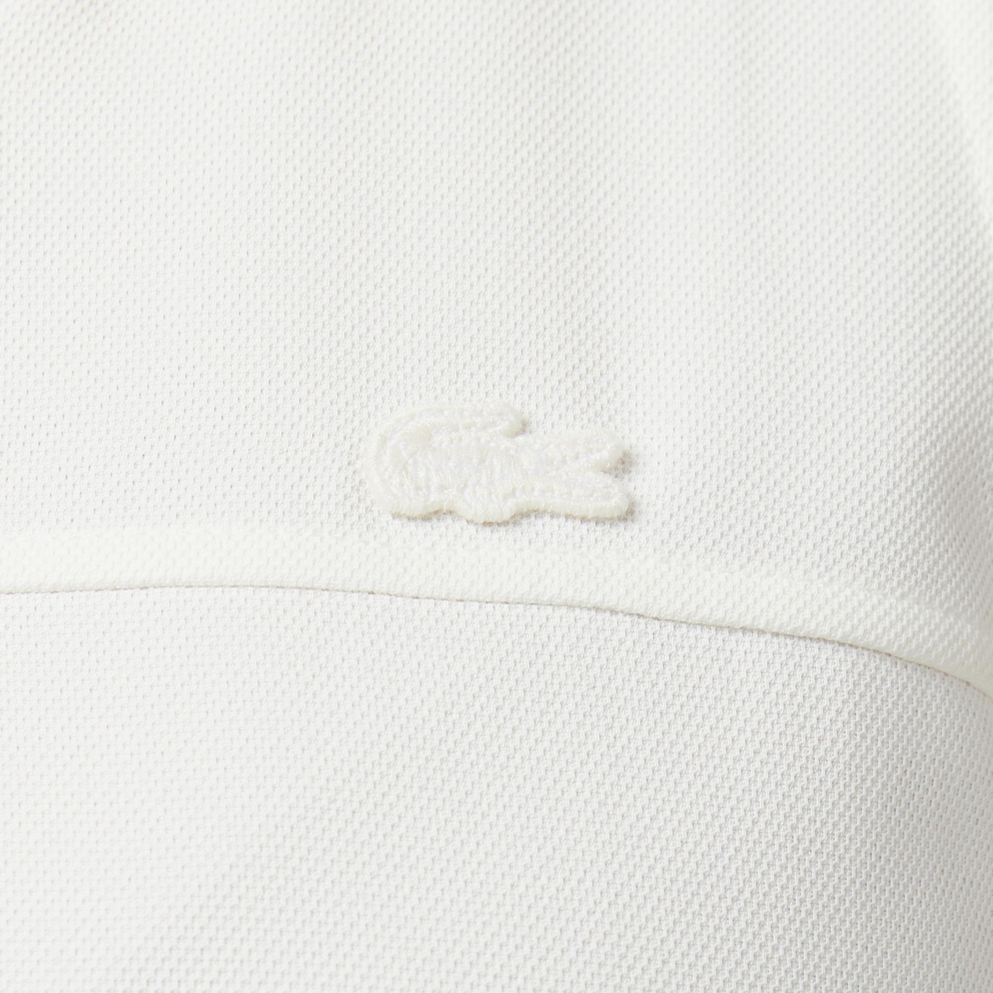 Lacoste Kadın Flare Fit Kolsuz Bisiklet Yaka Krem Elbise