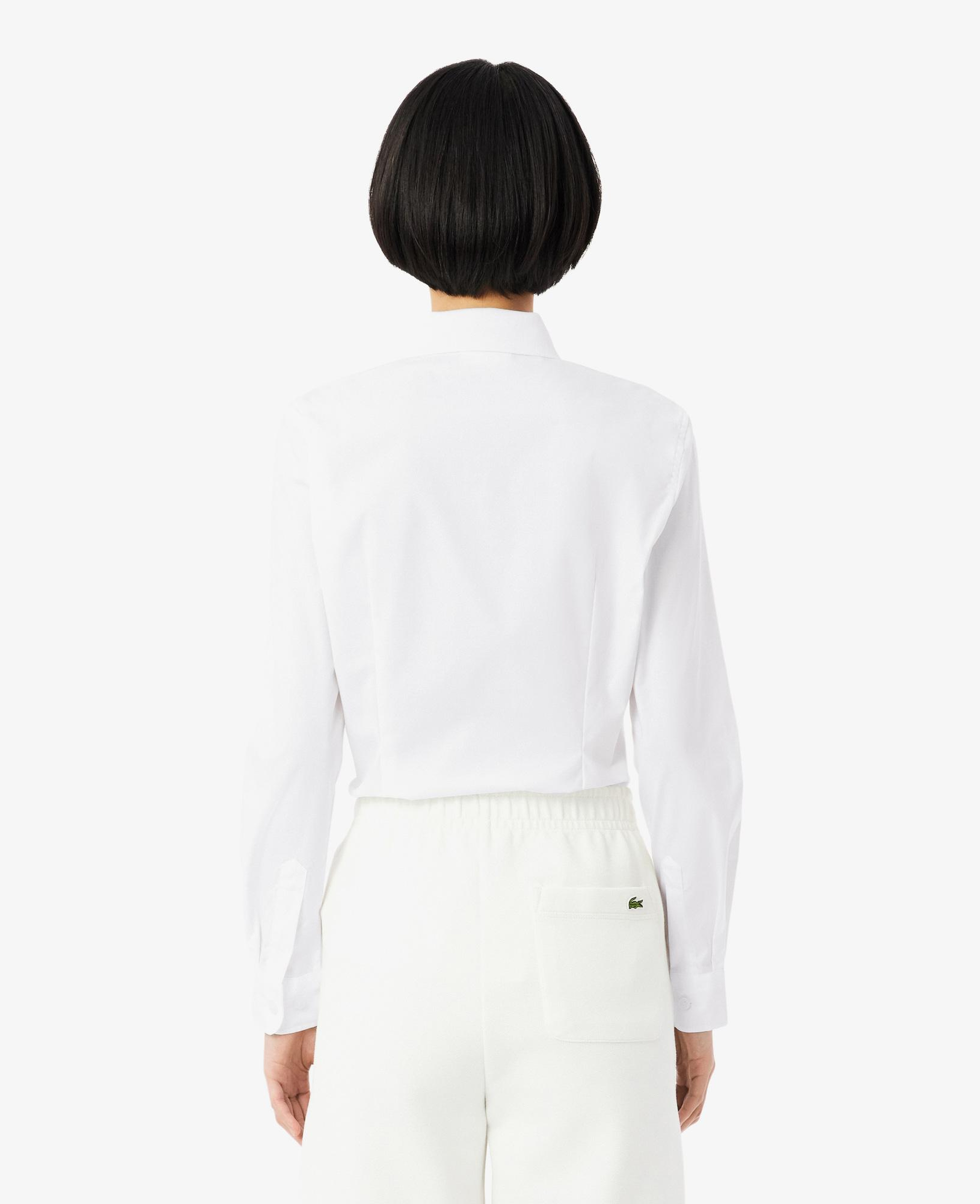 Lacoste Kadın Slim Fit Beyaz Gömlek