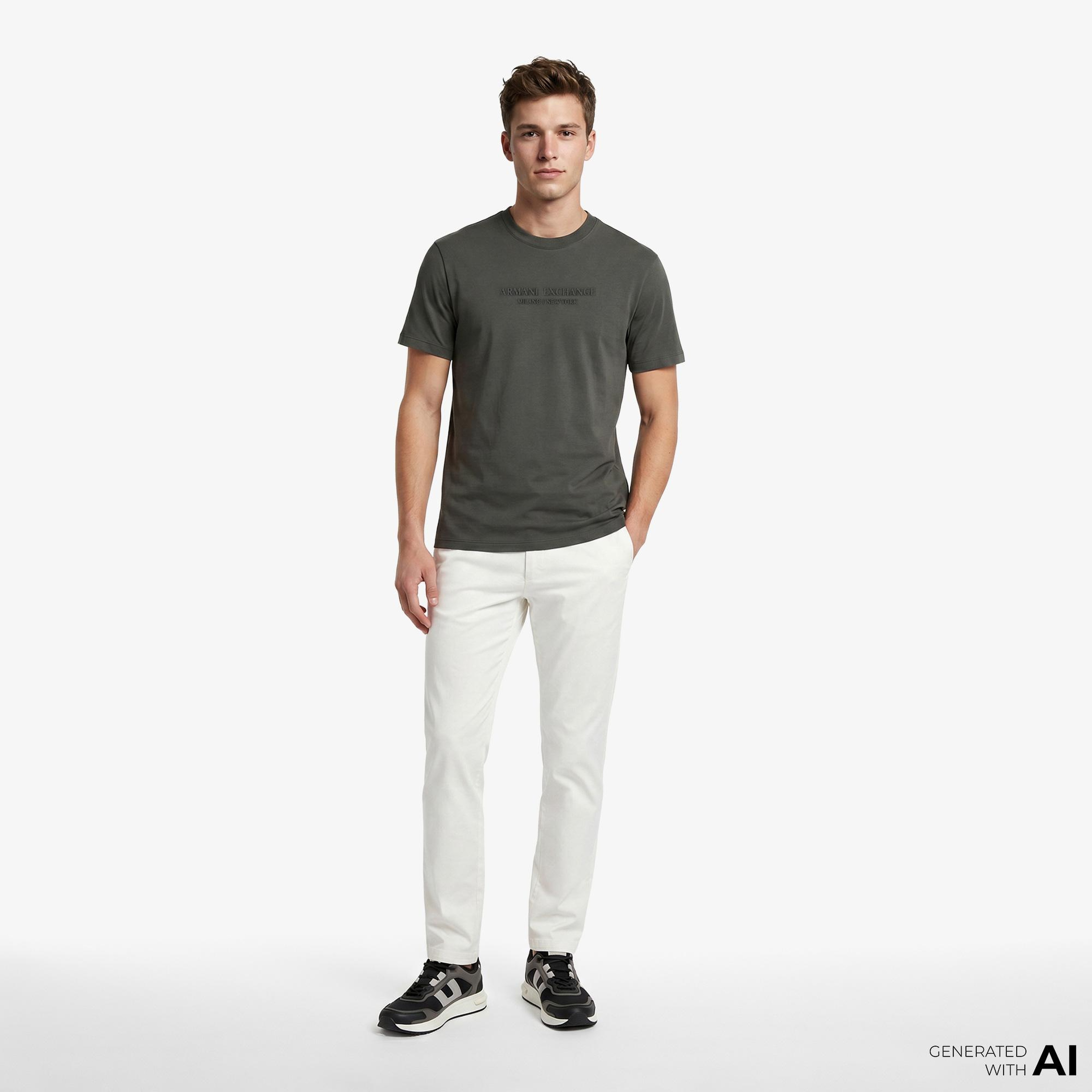 Armani Exchange Erkek Gri T-Shirt