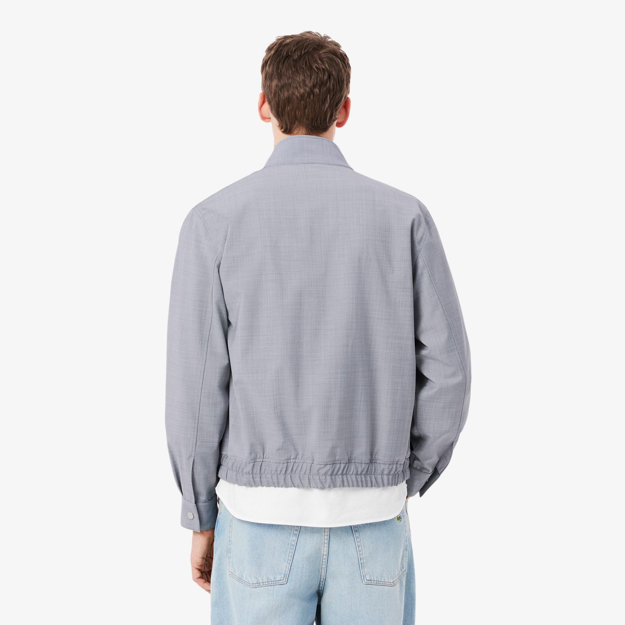 Lacoste Erkek Dik Yaka Gri Ceket