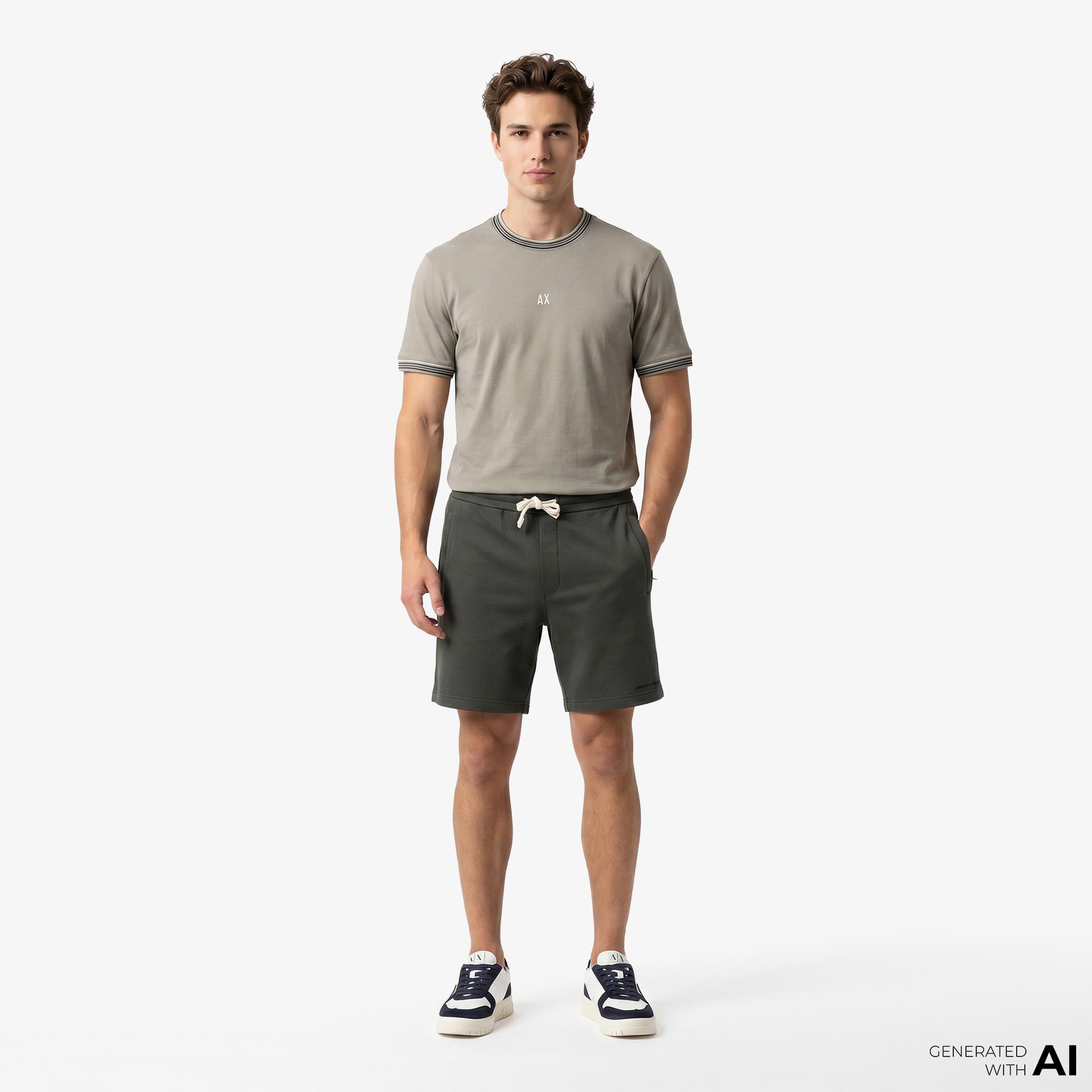 Armani Exchange Erkek Bej T-Shirt