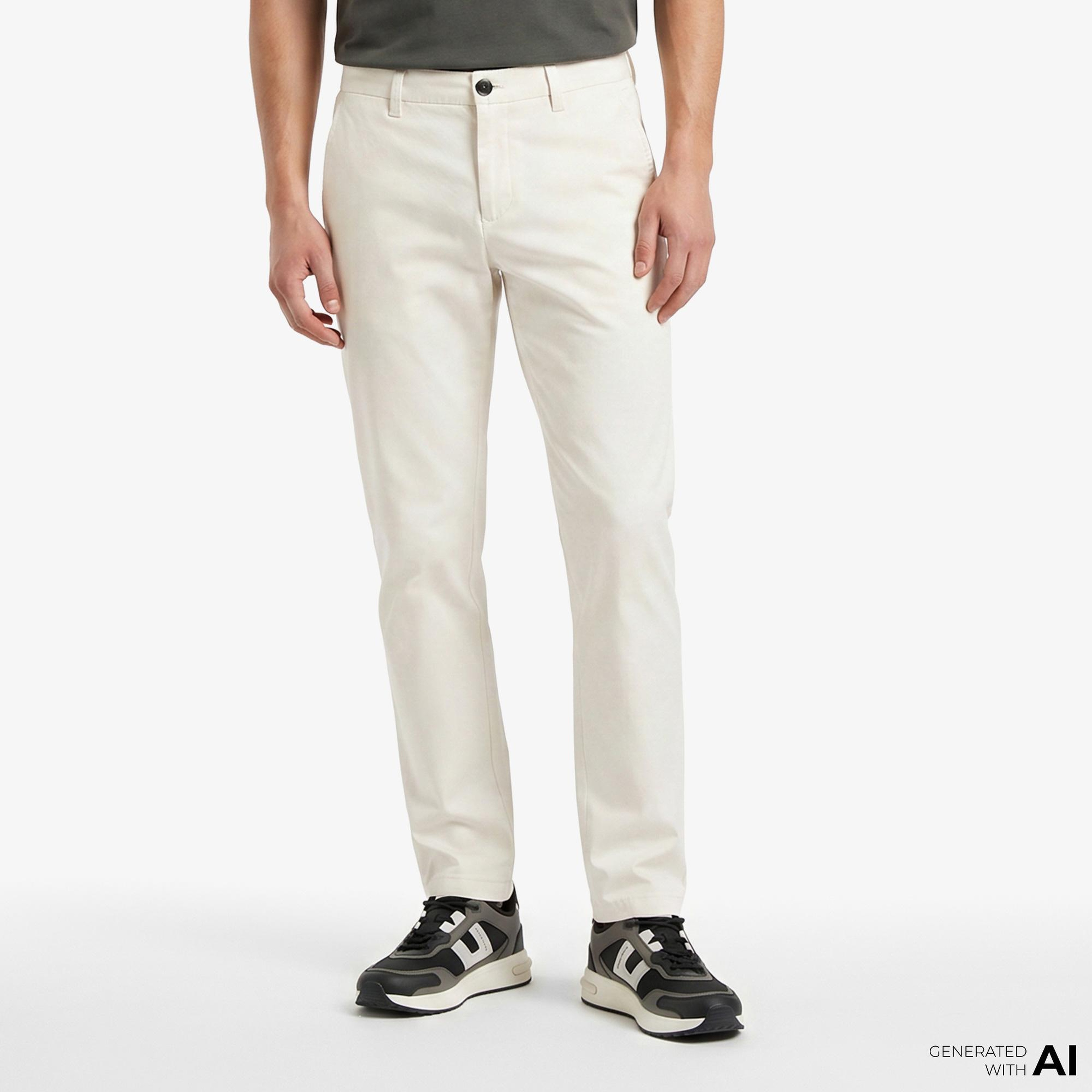 Armani Exchange Erkek Krem Pantolon