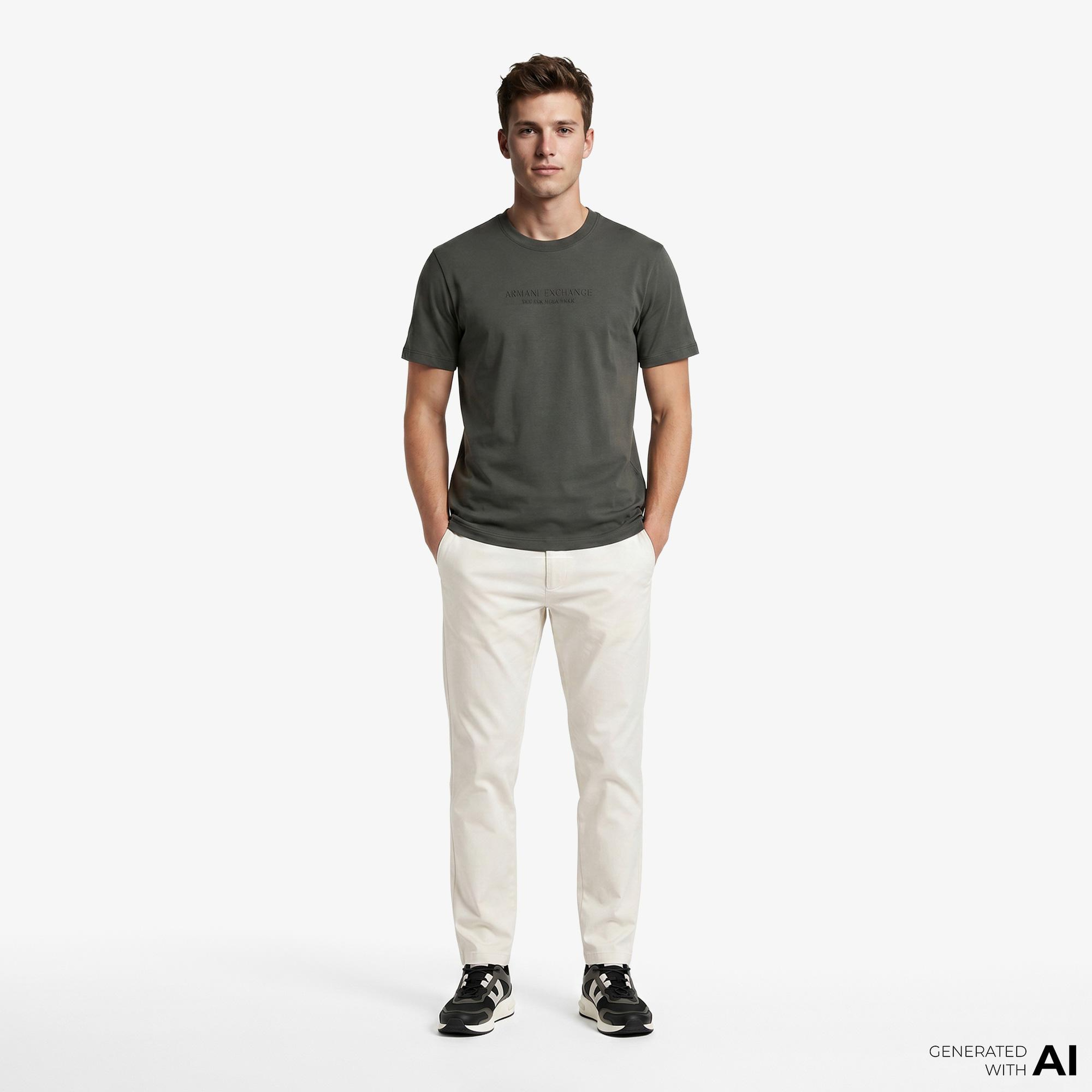 Armani Exchange Erkek Krem Pantolon