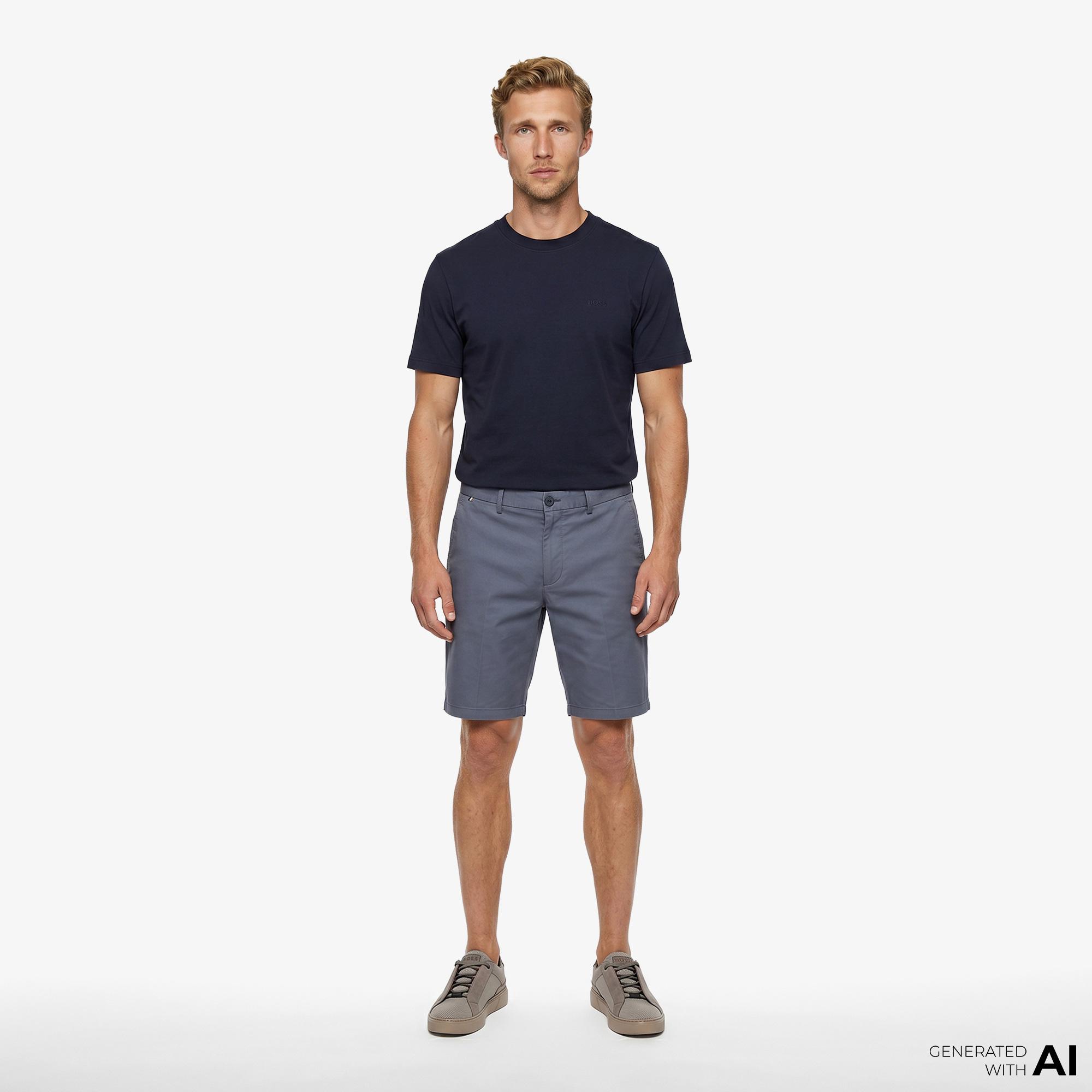 Boss Interlock Erkek Lacivert T-Shirt