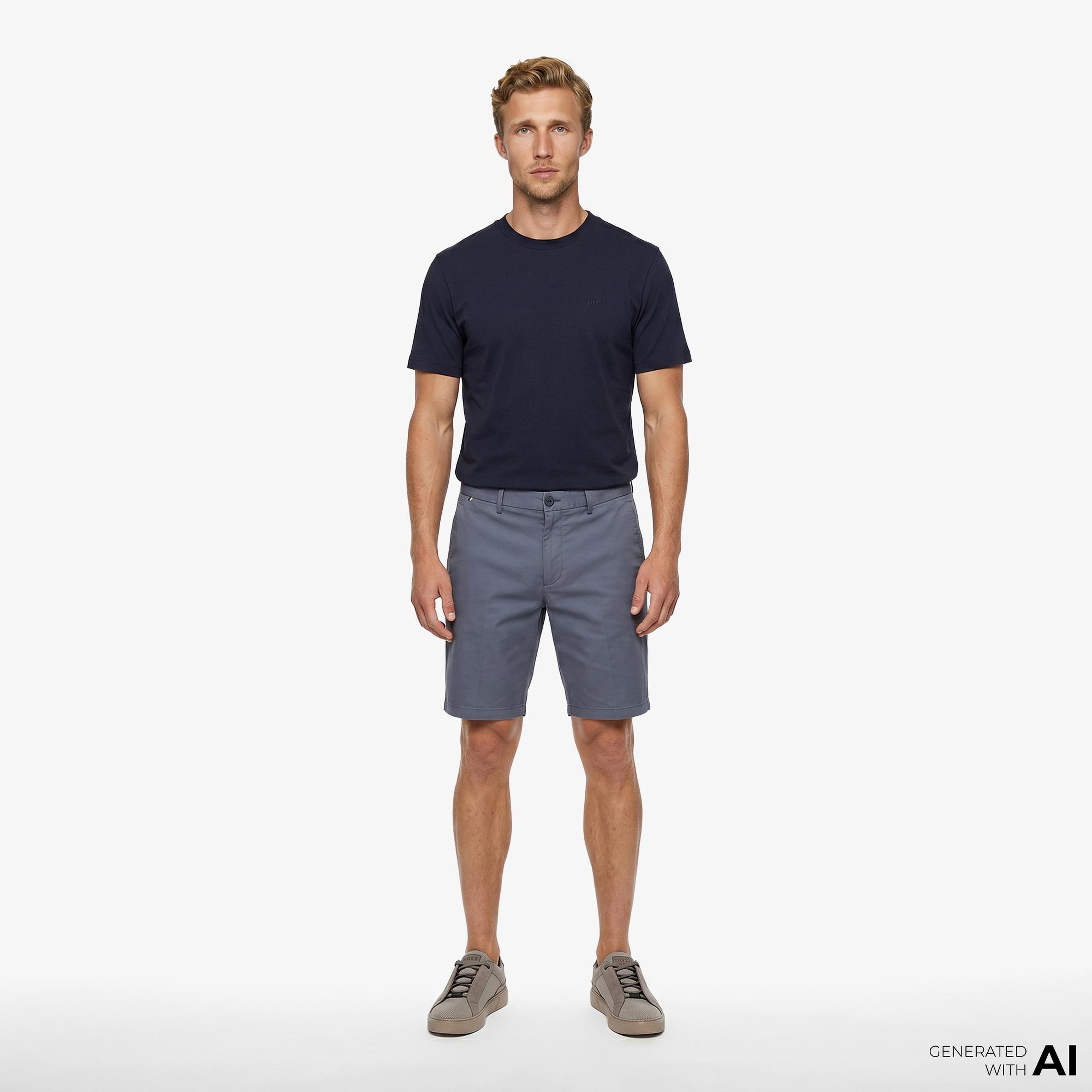 Boss Interlock Erkek Lacivert T-Shirt