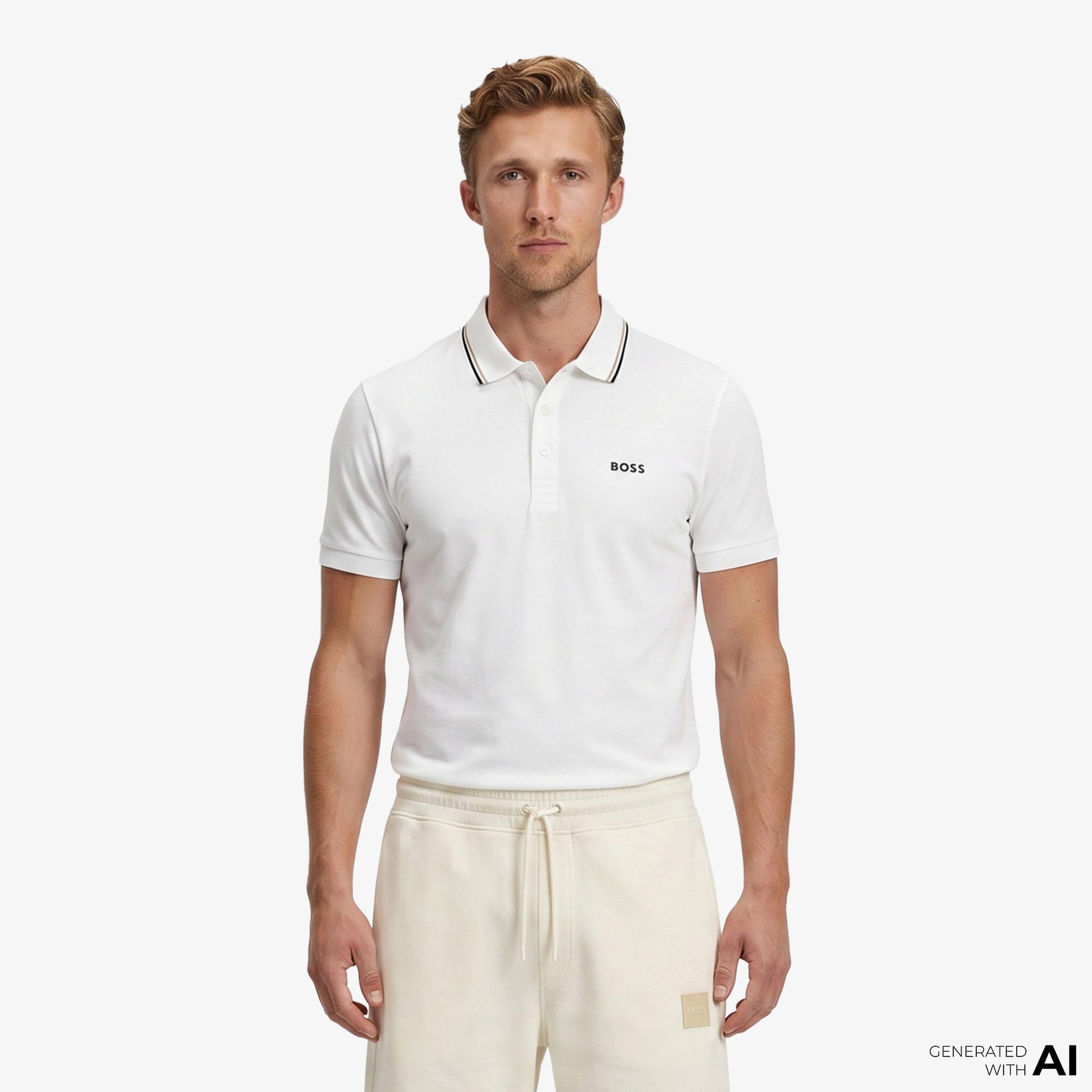 Boss Birdie Paule Erkek Beyaz Polo