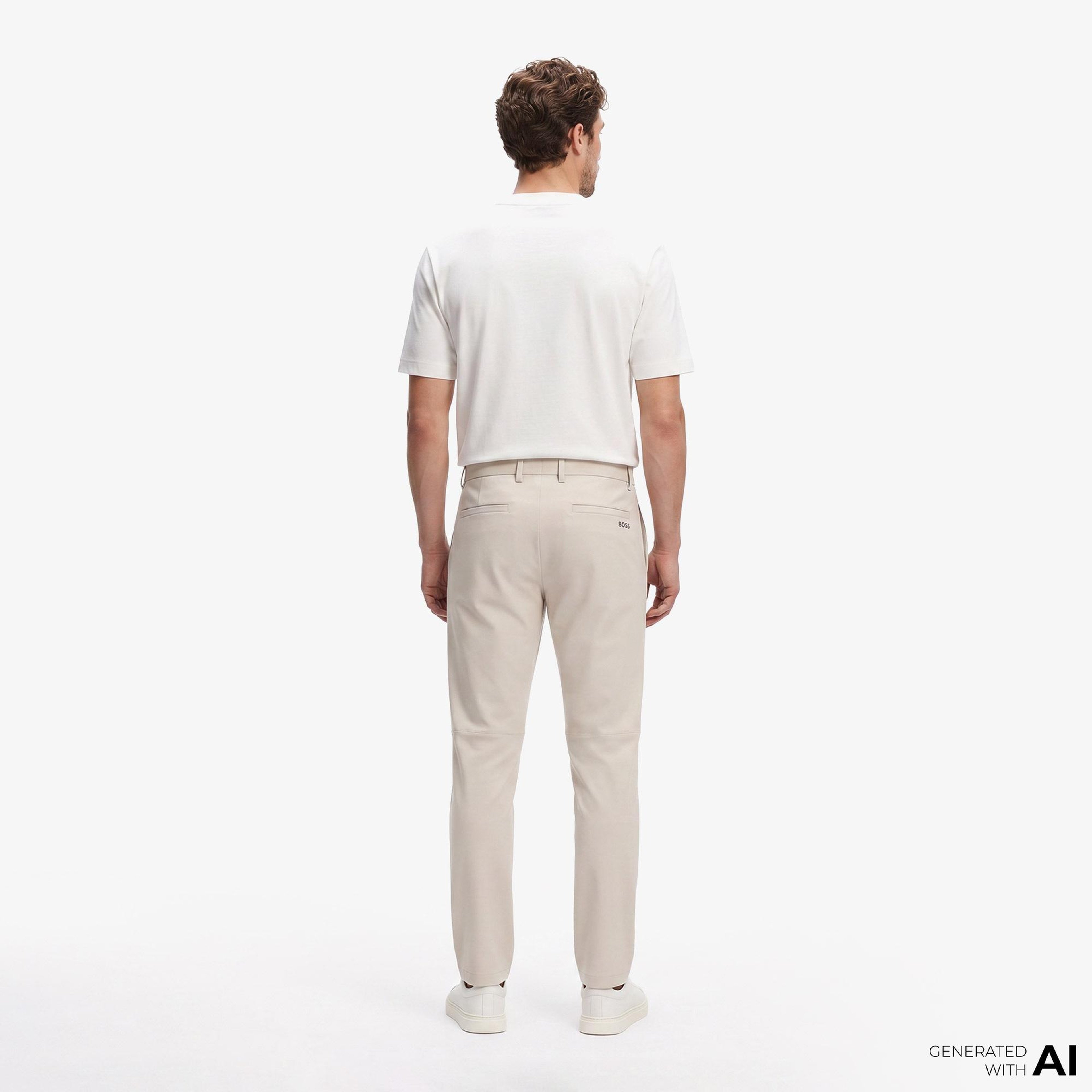 Boss Commuter Slim Erkek Bej Pantolon