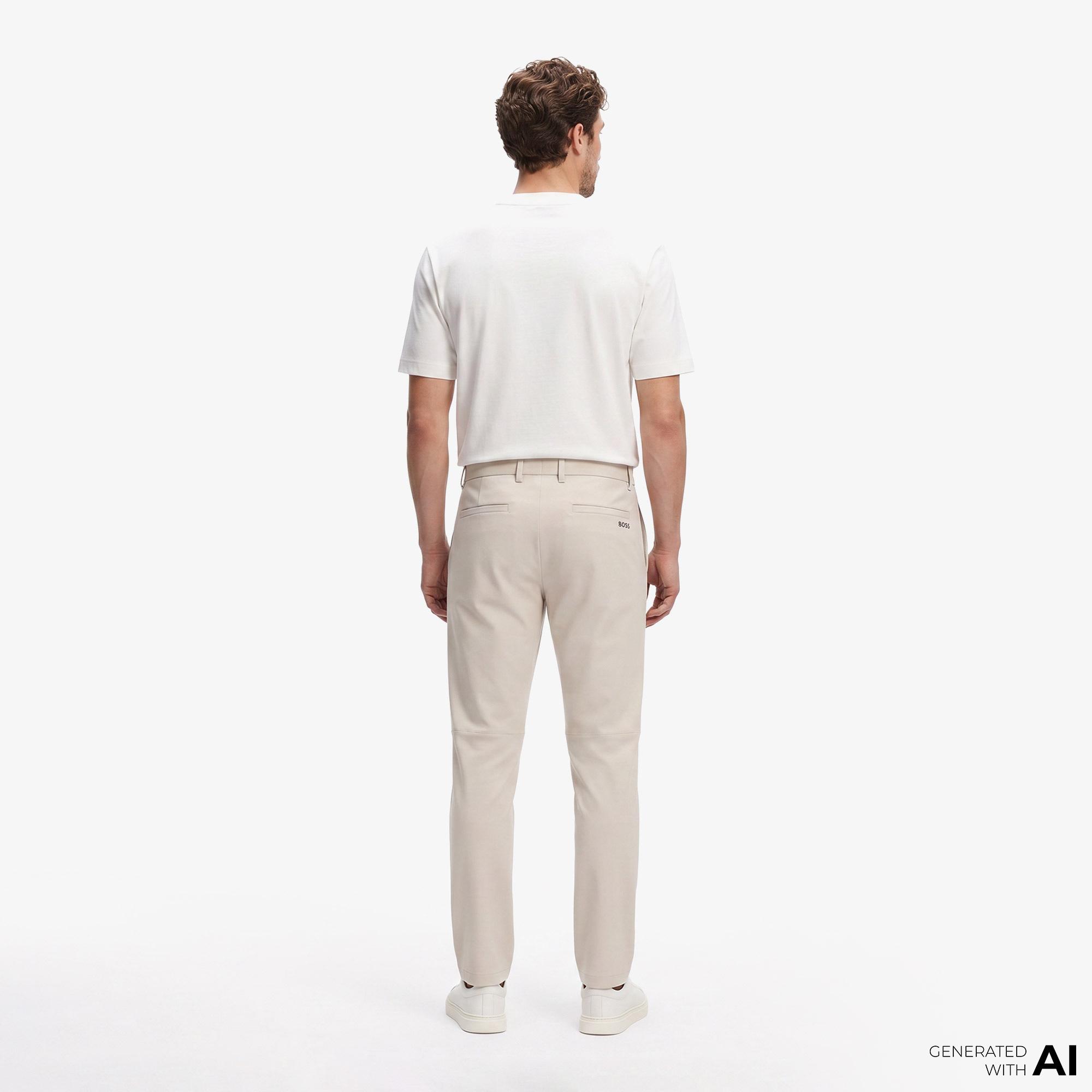 Boss Commuter Slim Erkek Bej Pantolon