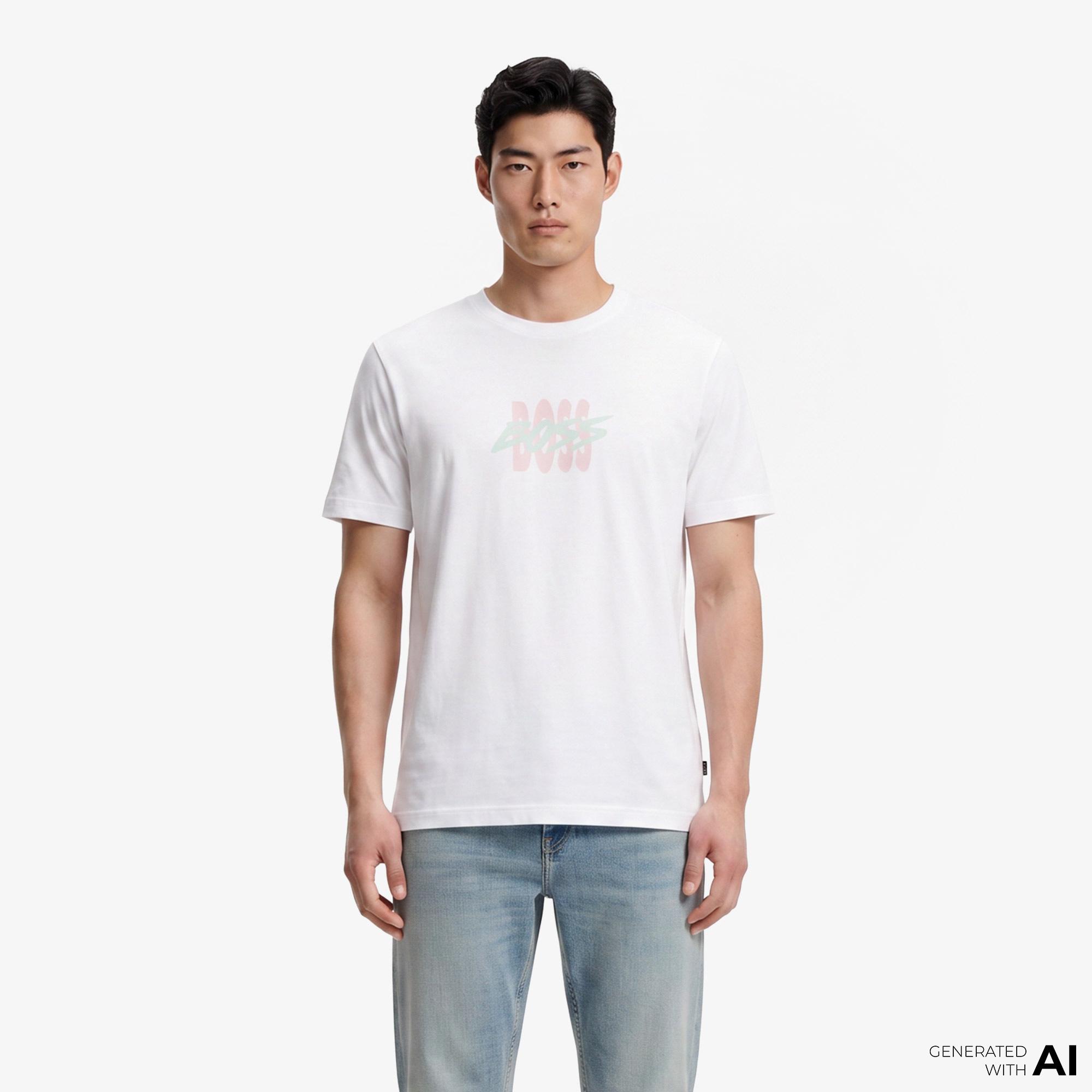 Boss Bass Erkek Beyaz T-Shirt