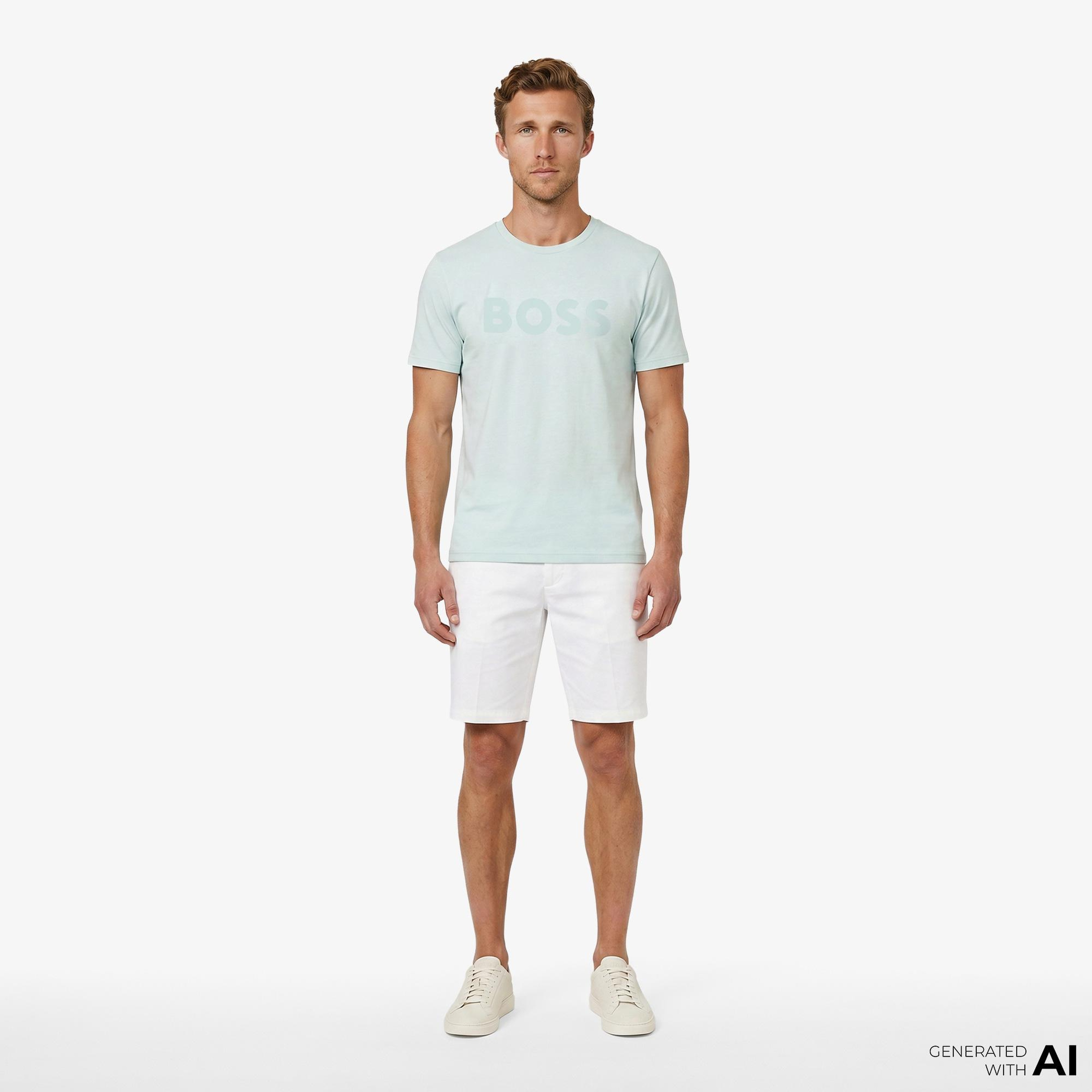 Boss Thinking Erkek Mavi T-Shirt