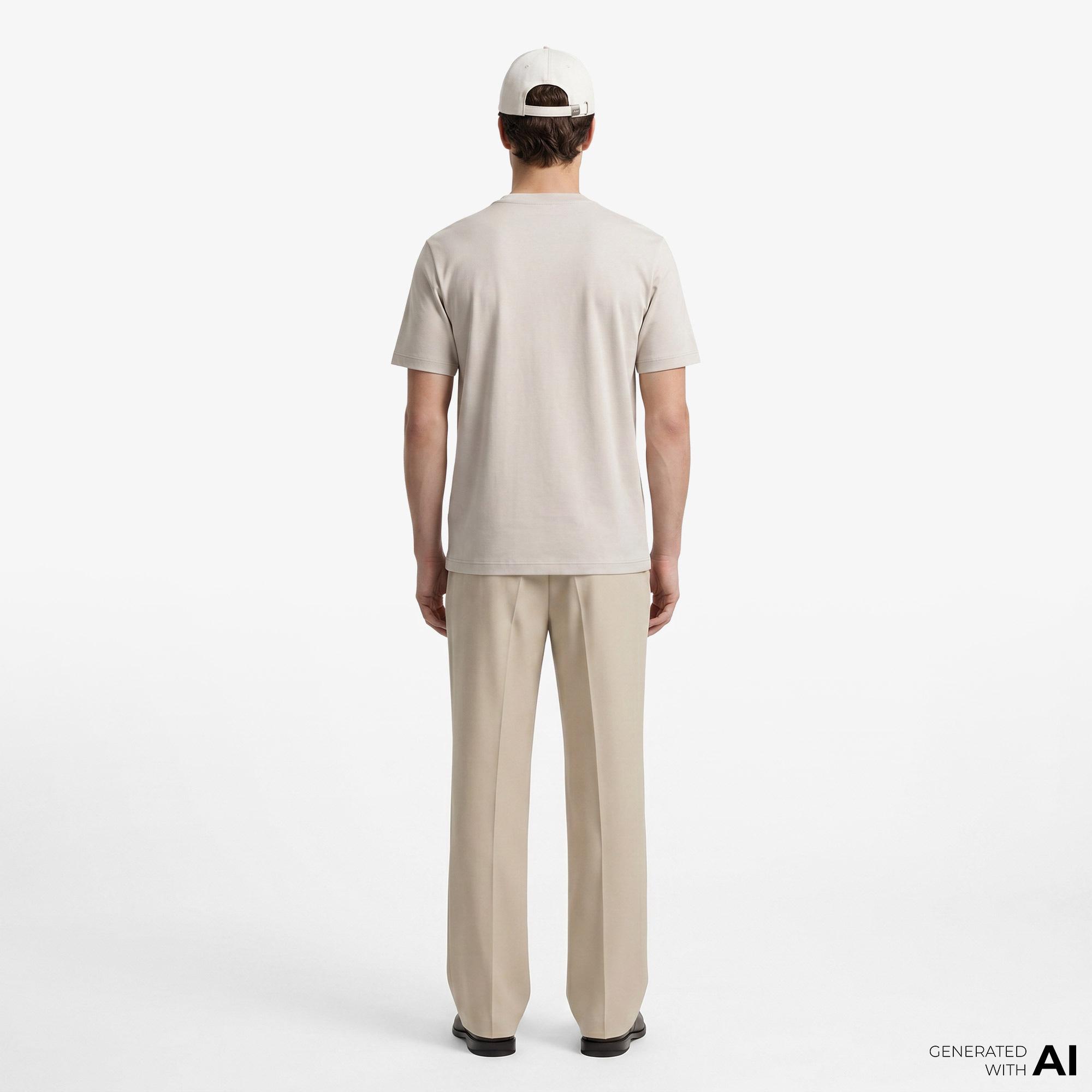 Boss Interlock Erkek Gri T-Shirt