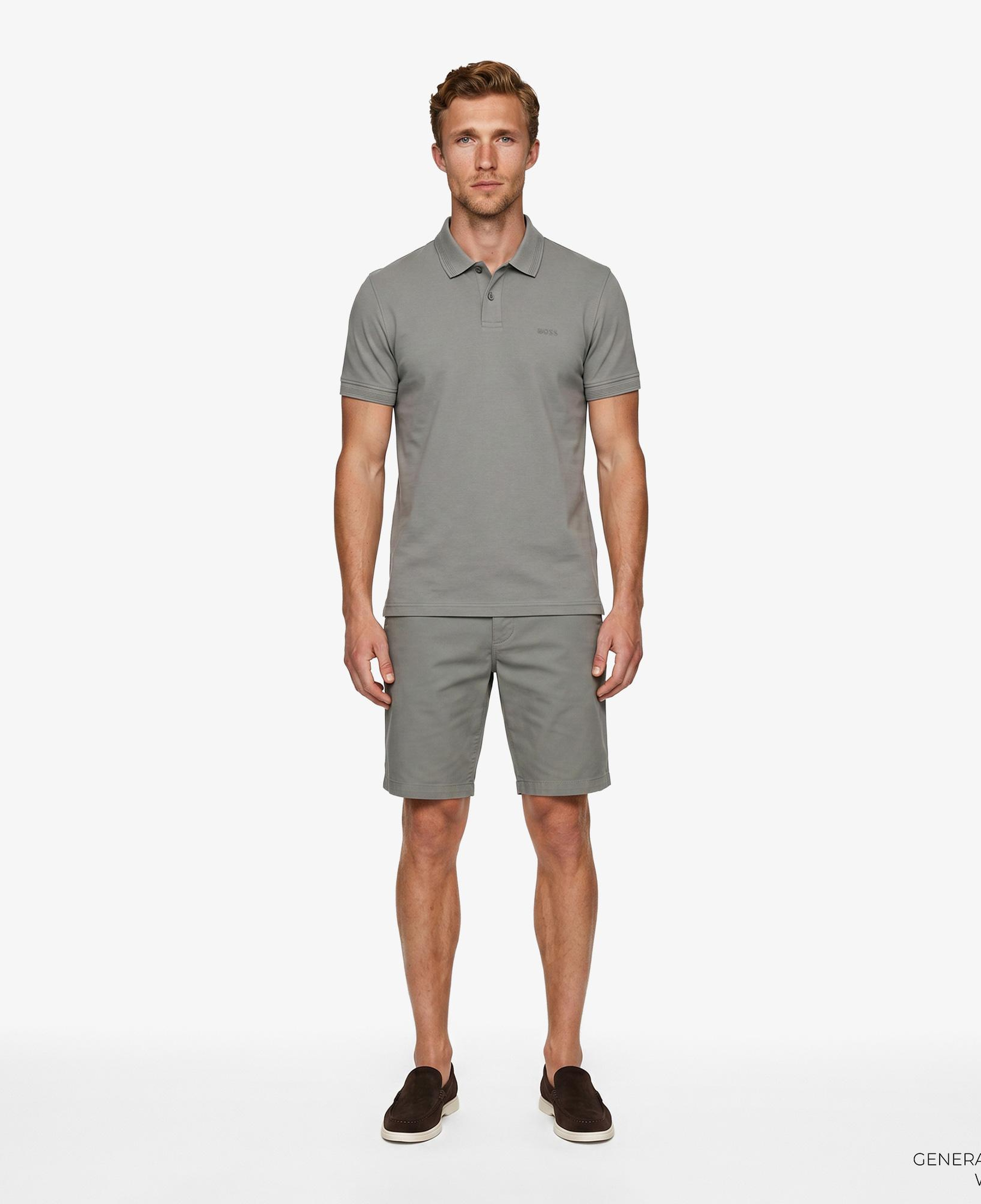 Boss Interlock Erkek Gri Polo