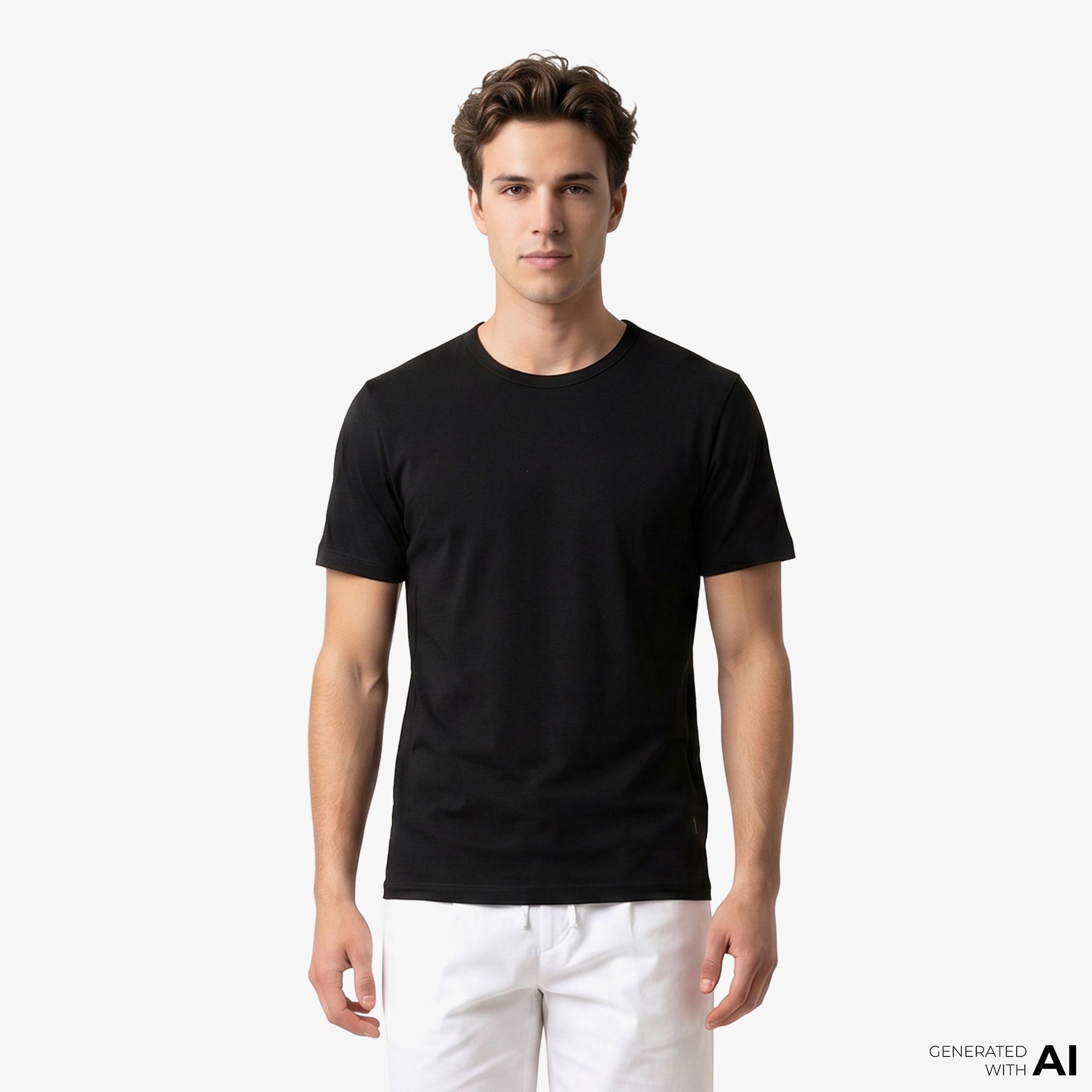 Boss 2'li Modern Erkek Siyah T-Shirt
